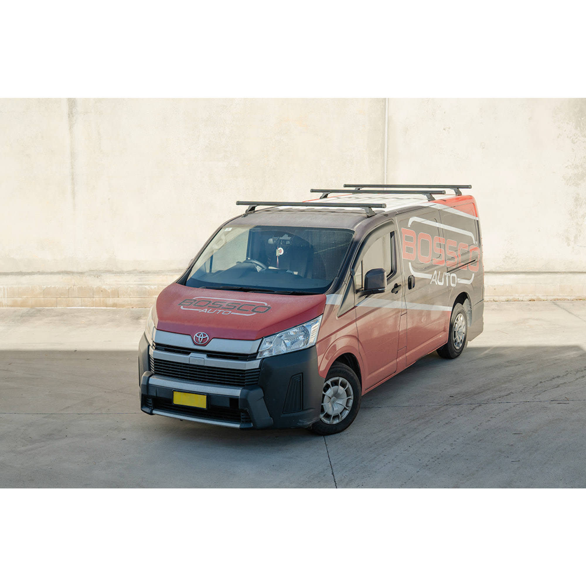 Set of 3 Black Heavy Duty Roof Racks Suitable for Toyota Hiace 2019-2025