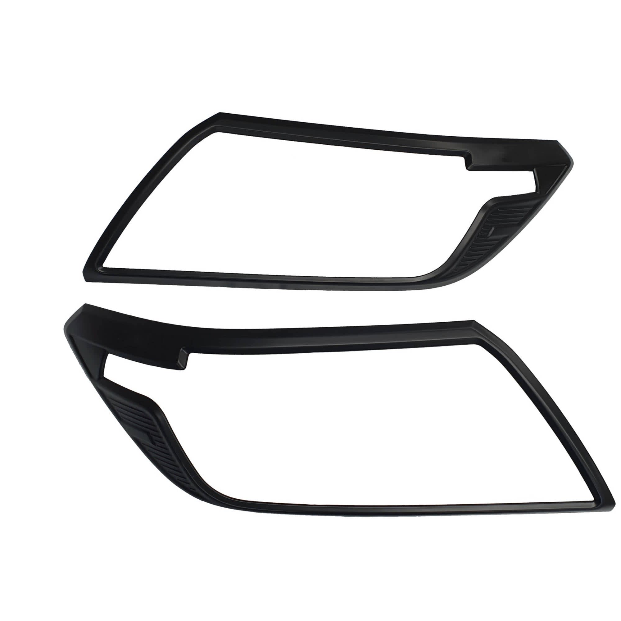 Front Black Headlight Head Light Trim Covers Suitable For Nissan Navara NP300 2015-2020