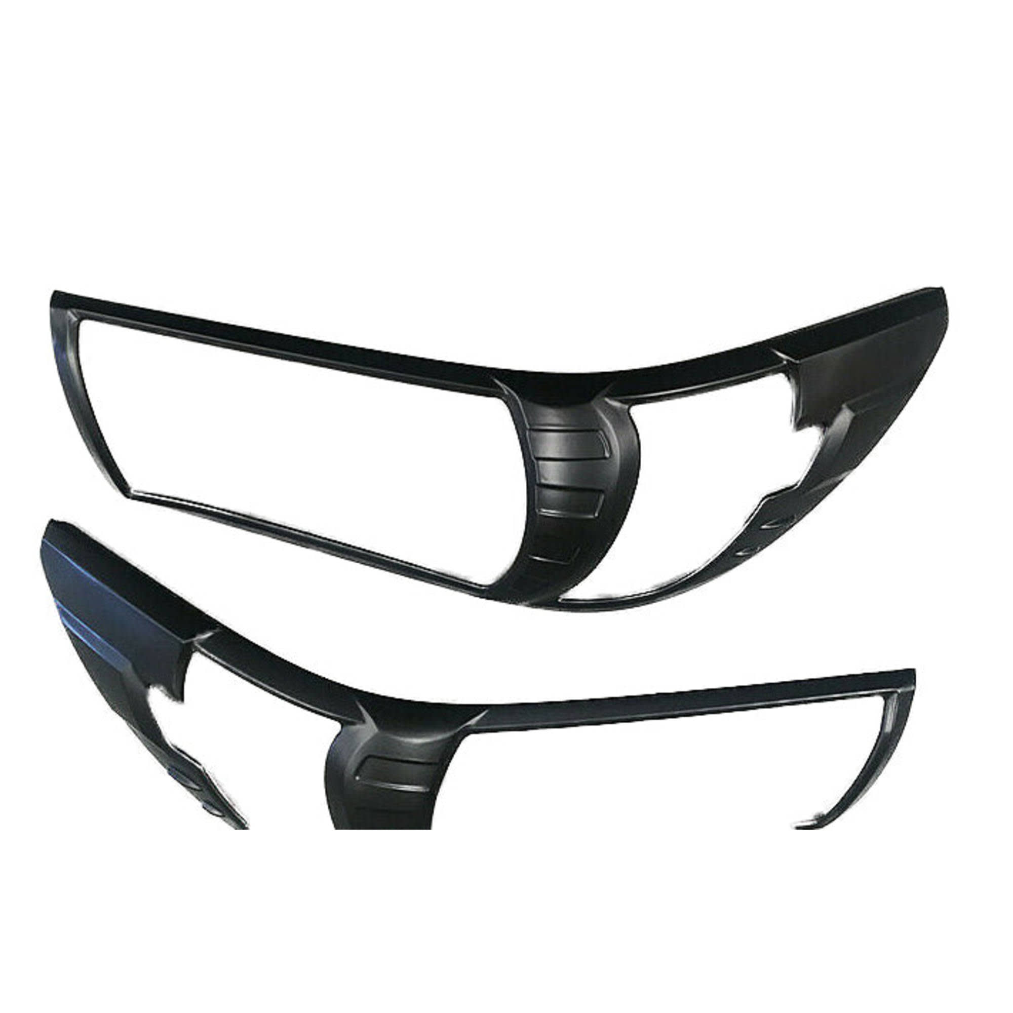 Front Black Headlight Head Light Trim Covers Suitable For Toyota Hilux N80 SR & Workmate only 2015-2020
