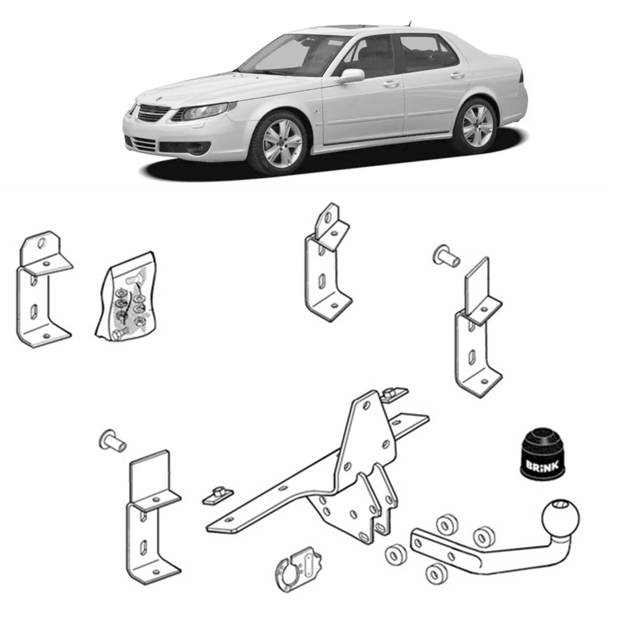 Brink Towbar European for Saab 9-5 (03/1999 - 12/2009)
