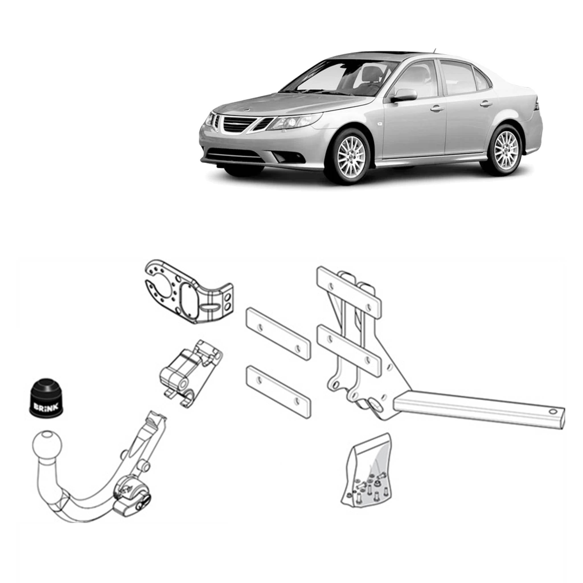 Brink Towbar European for Saab 9-3 (09/2002 - 02/2015)