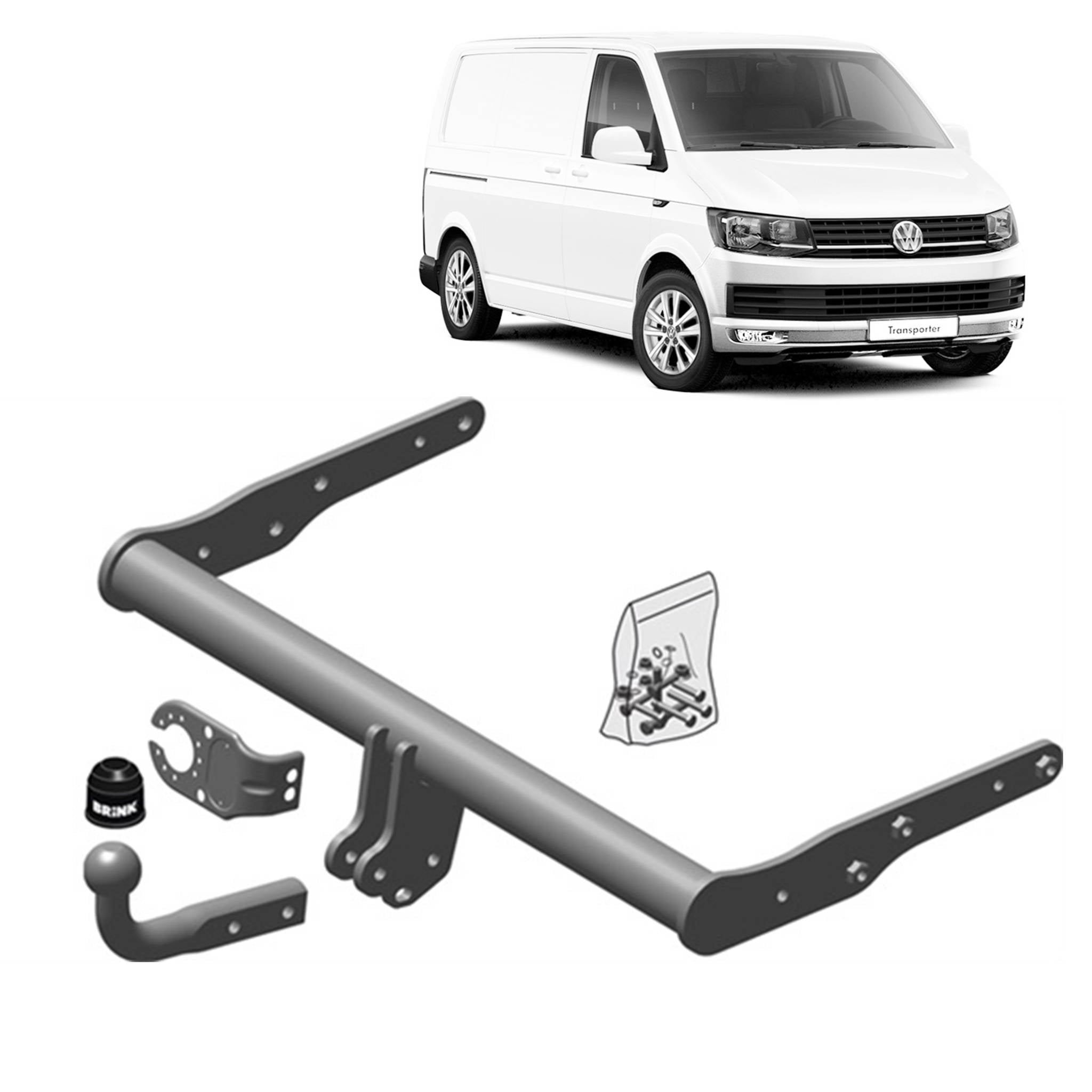Brink Towbar European for Volkswagen Multivan (04/2003 - on), Transporter (04/2003 - on), Transporter / Caravelle (04/2003 - on)