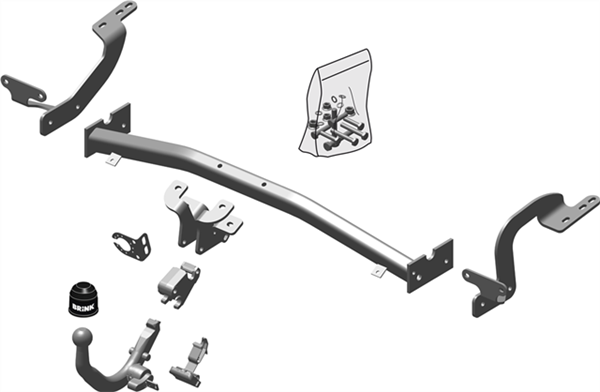 Brink Towbar European for Peugeot 5008 (09/2009 - 12/2013), Citroen C4 Picasso (05/2007 - 08/2013), Citroen C4 Grand Picasso (10/2006 - 12/2013)