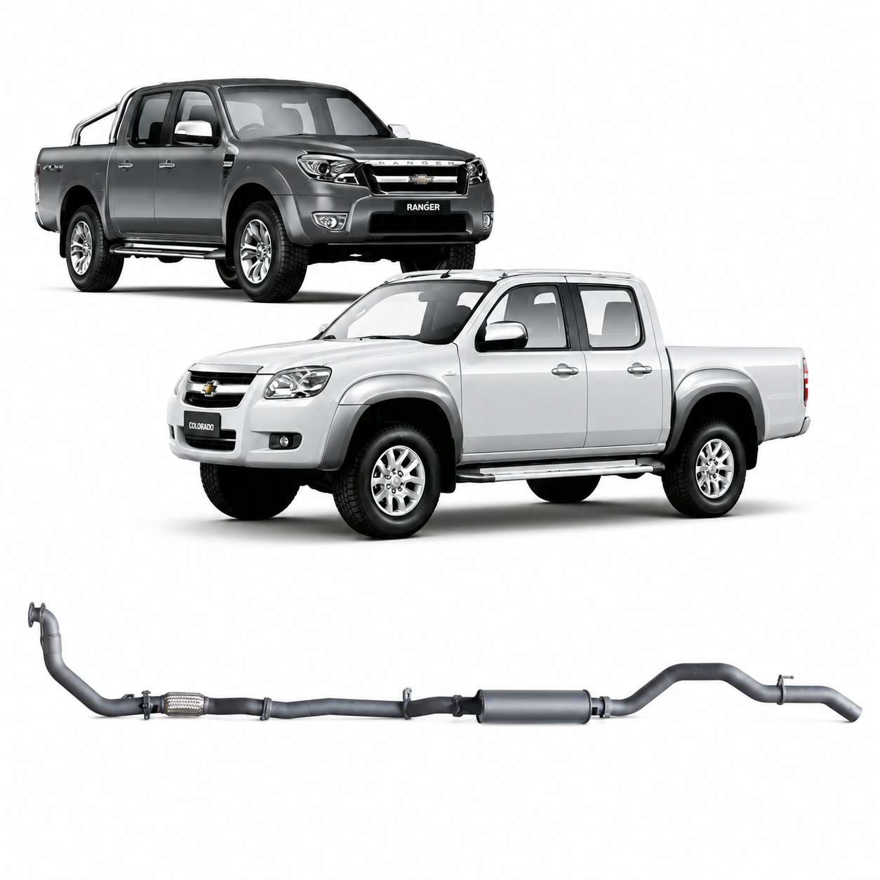 Redback Extreme Duty Exhaust for Ford Ranger (01/2006 - 08/2011), Mazda BT-50 (11/2006 - 10/2011)