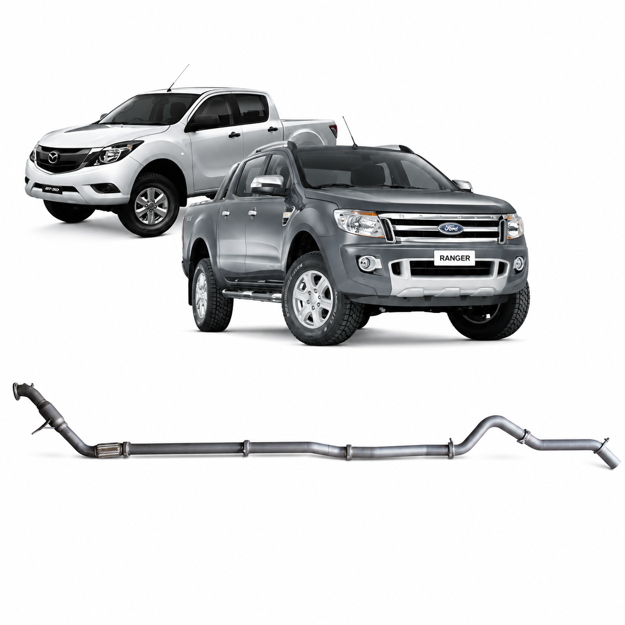 Redback Extreme Duty Exhaust for Ford Ranger 3.2L (01/2011 - 09/2016), Mazda BT-50 (11/2011 - 06/2016)