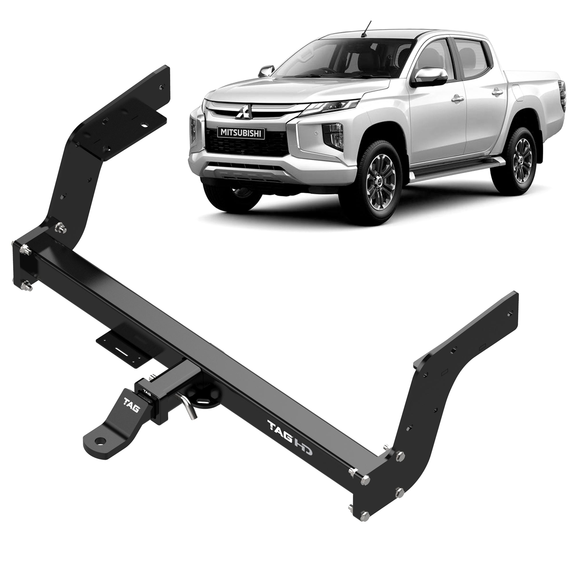 TAG Heavy Duty Towbar for Mitsubishi Triton MQ and MR (05/2015 - 2024) With Bumper