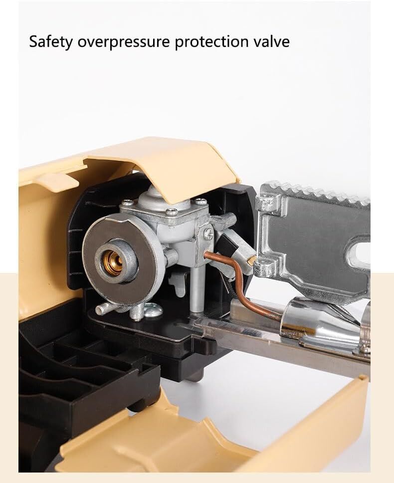 2500W Portable Camping Stove Foldable Butane Stove Indoor/Outdoor Cooking Suitable for Picnic, Backpacking Hiking, Adventure, Home, Travel, Outdoor Patio, RV Trip (Khaki)