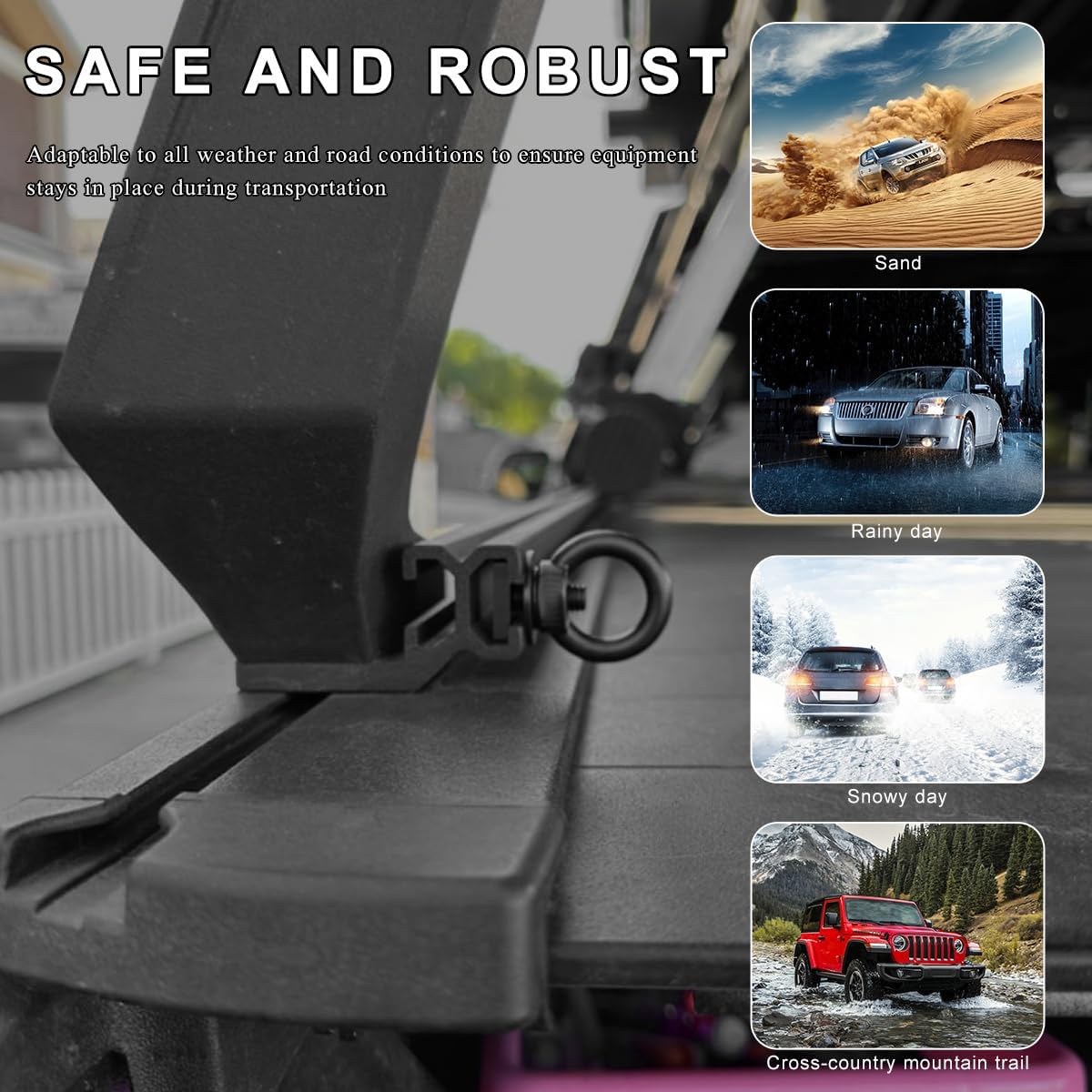 8 PCS T Track Mount Tie Down Anchor for Roof Rack, Heavy Duty 304 Stainless Steel M8 Rings, Bolt Eye Nut Point Kit Holding Bungee Cord Rope Hook 8PCS