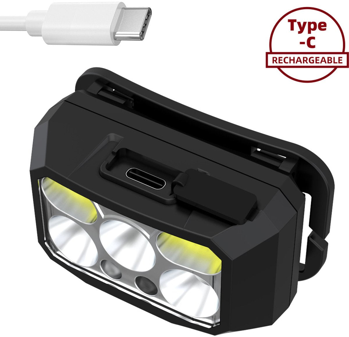 Headlamp LED Rechargeable - Headlight - 2-Pack LED Headlamp