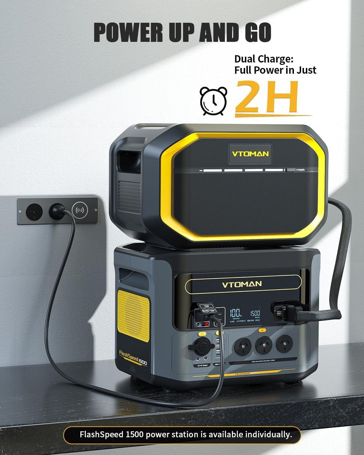 FlashSpeed 1500 1548Wh 10A AC/DC LiFePO4 Expansion Battery AU