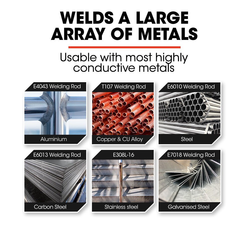 ROSSI 160 Amp Inverter Stick Welder, ideal for Stainless Steel, Aluminium, Carbon Steel, Multi-Metal Gasless Welding Machine, 15A Plug