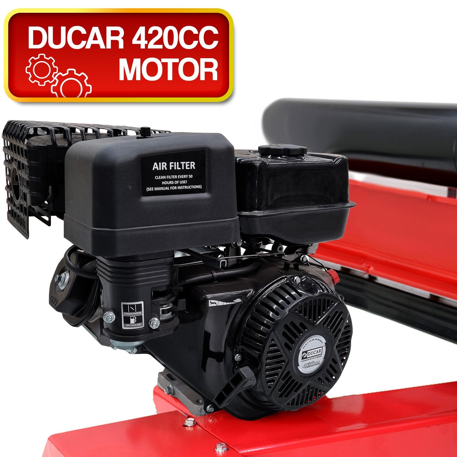 Yukon 60 Ton 420cc Hydraulic Log Splitter Petrol Engine Wood Firewood Cutter