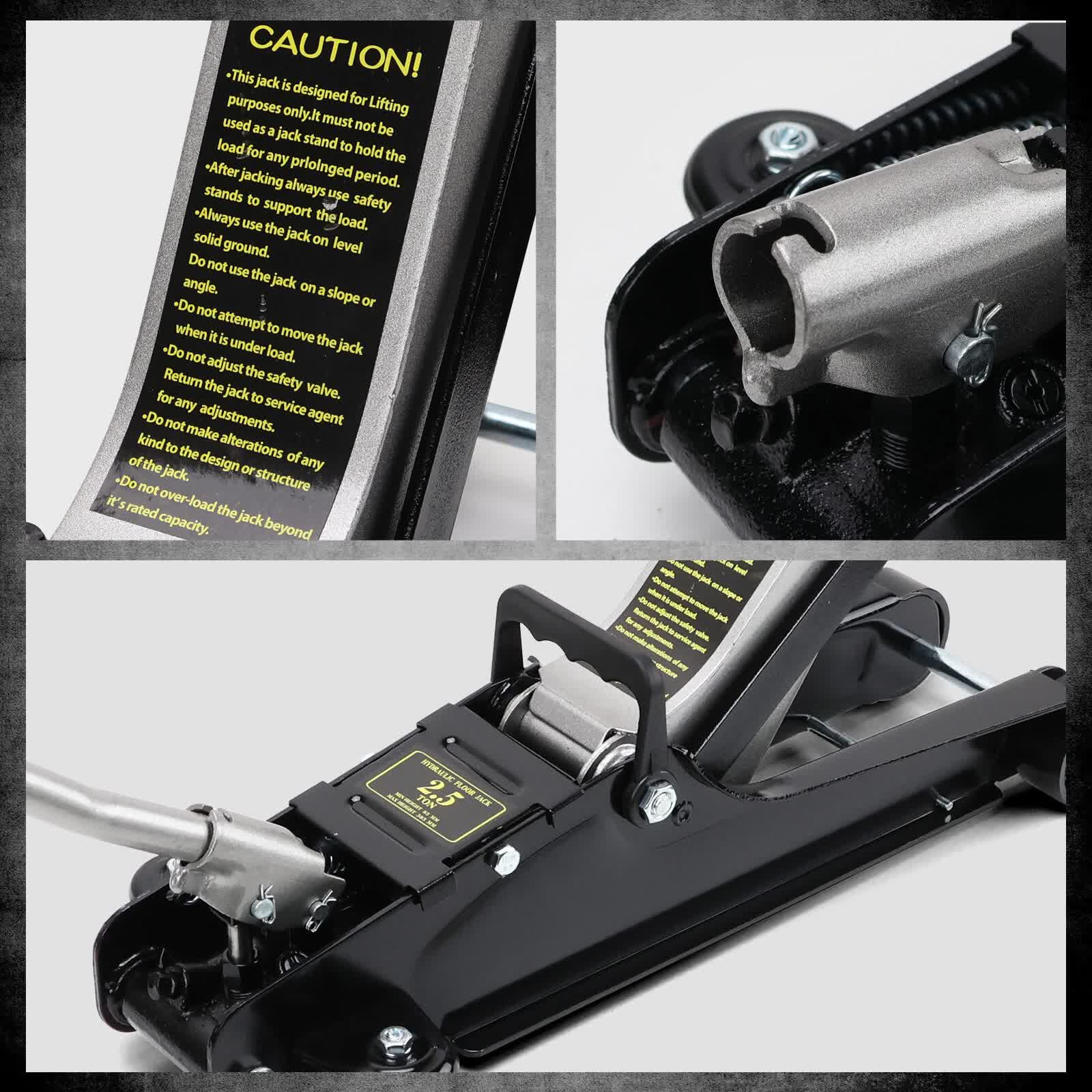 Hydraulic Floor Jack 2.5T Trolley Low Profile Car Track Quick Lifting 85-385mm