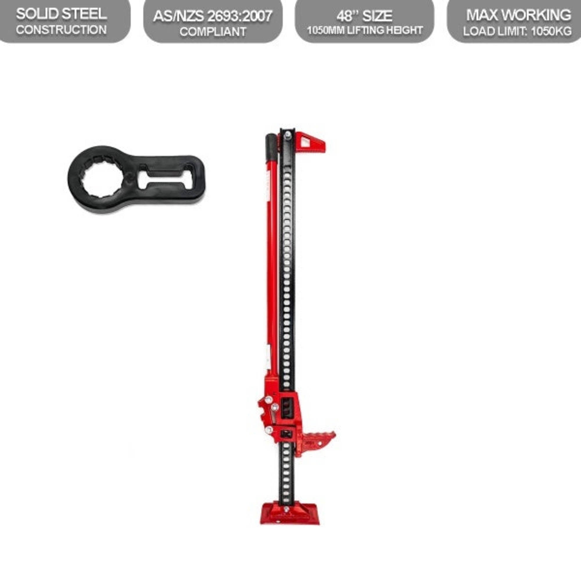 48" Hi-Lift Offroad 4x4 Farm Jack Package Red with H-Lock