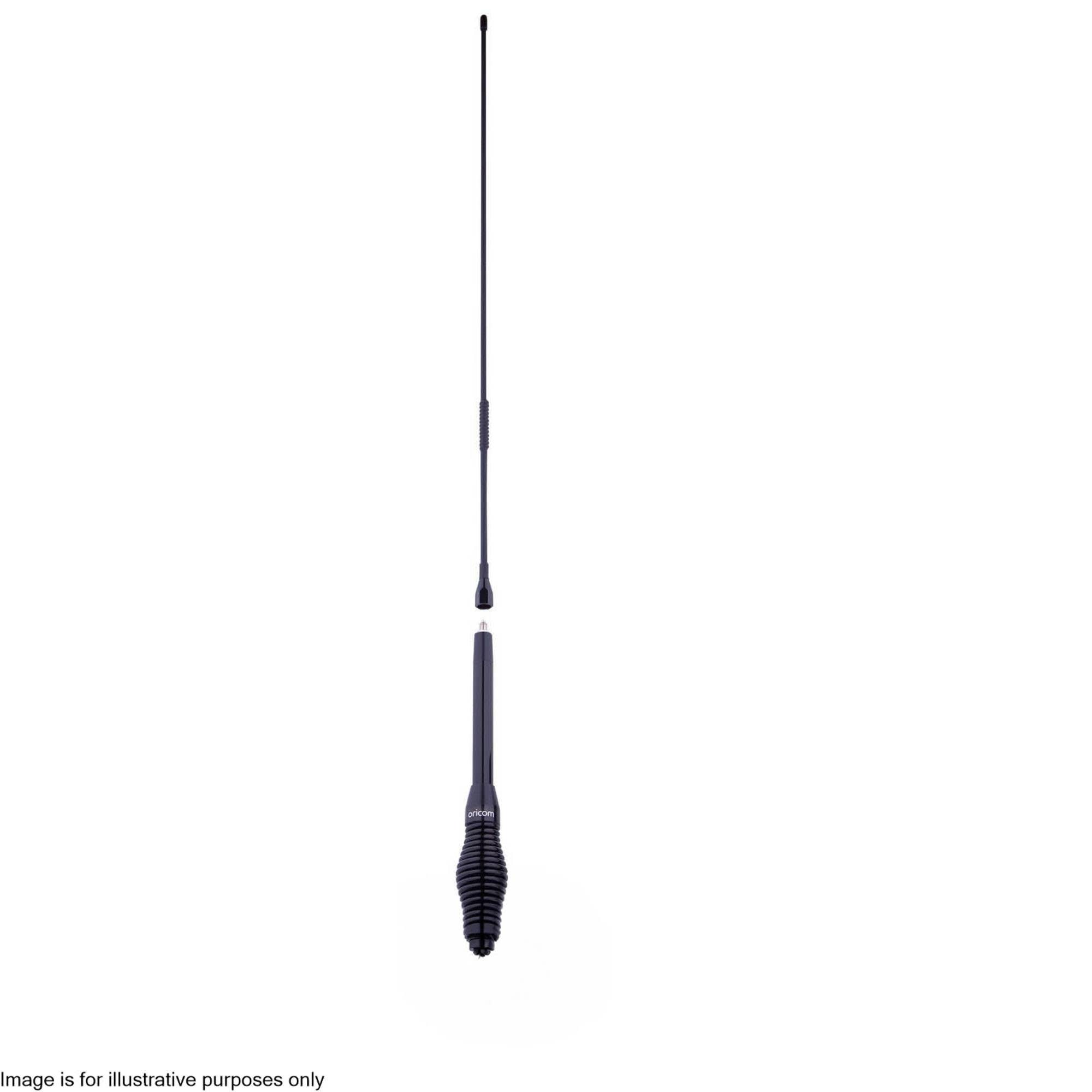 Oricom ANU220 6.5dBi High Gain Fibreglass UHF CB Antenna Black