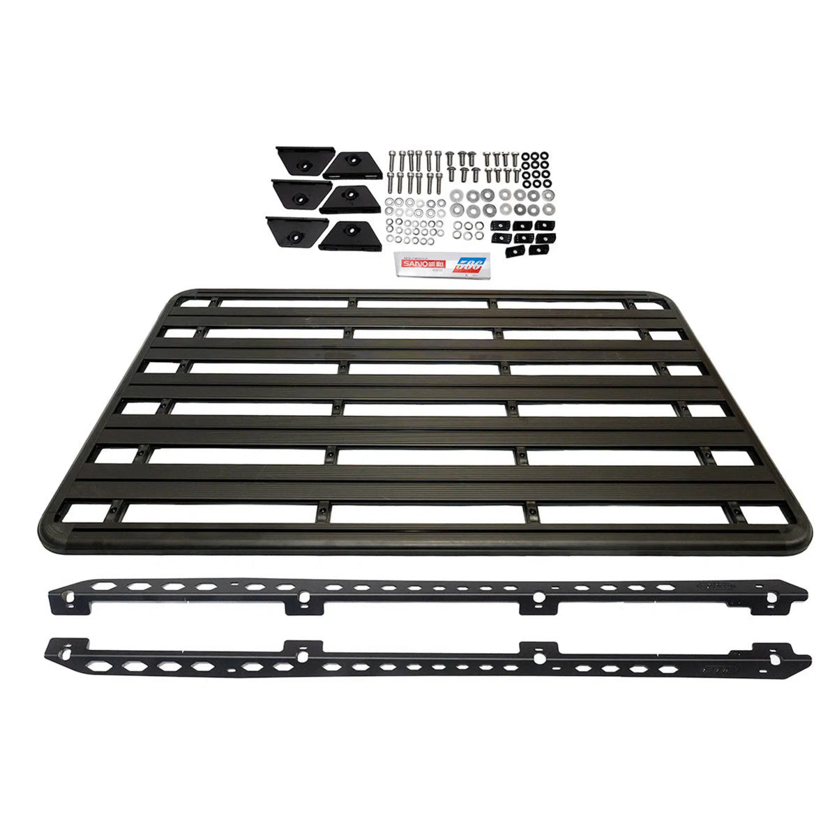 Aluminium Flat Roof Platform 2200x1425mm With Backbone Brackets Suitable For Toyota Prado 150s 2009-2023