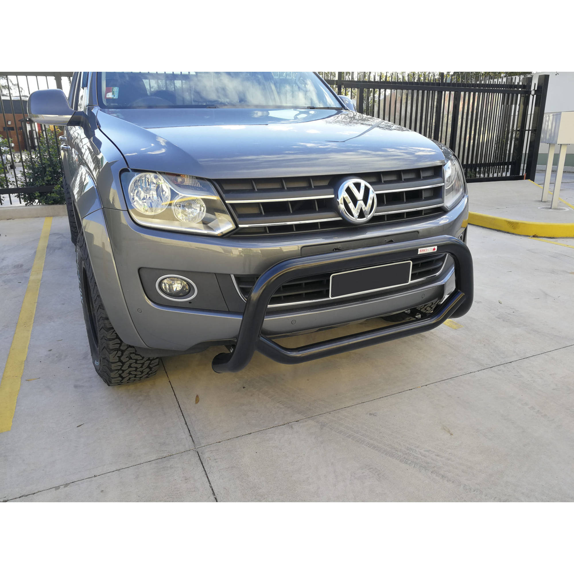Black 'Big Mouth' Nudge Bar Suitable For Volkswagen Amarok 2010 - 2022 (Suits Front parking Sensors)