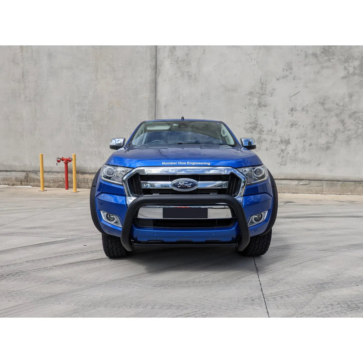 Black Nudge Bar Suitable for Ford Ranger PX MK2 2015-2018 with Front Sensors