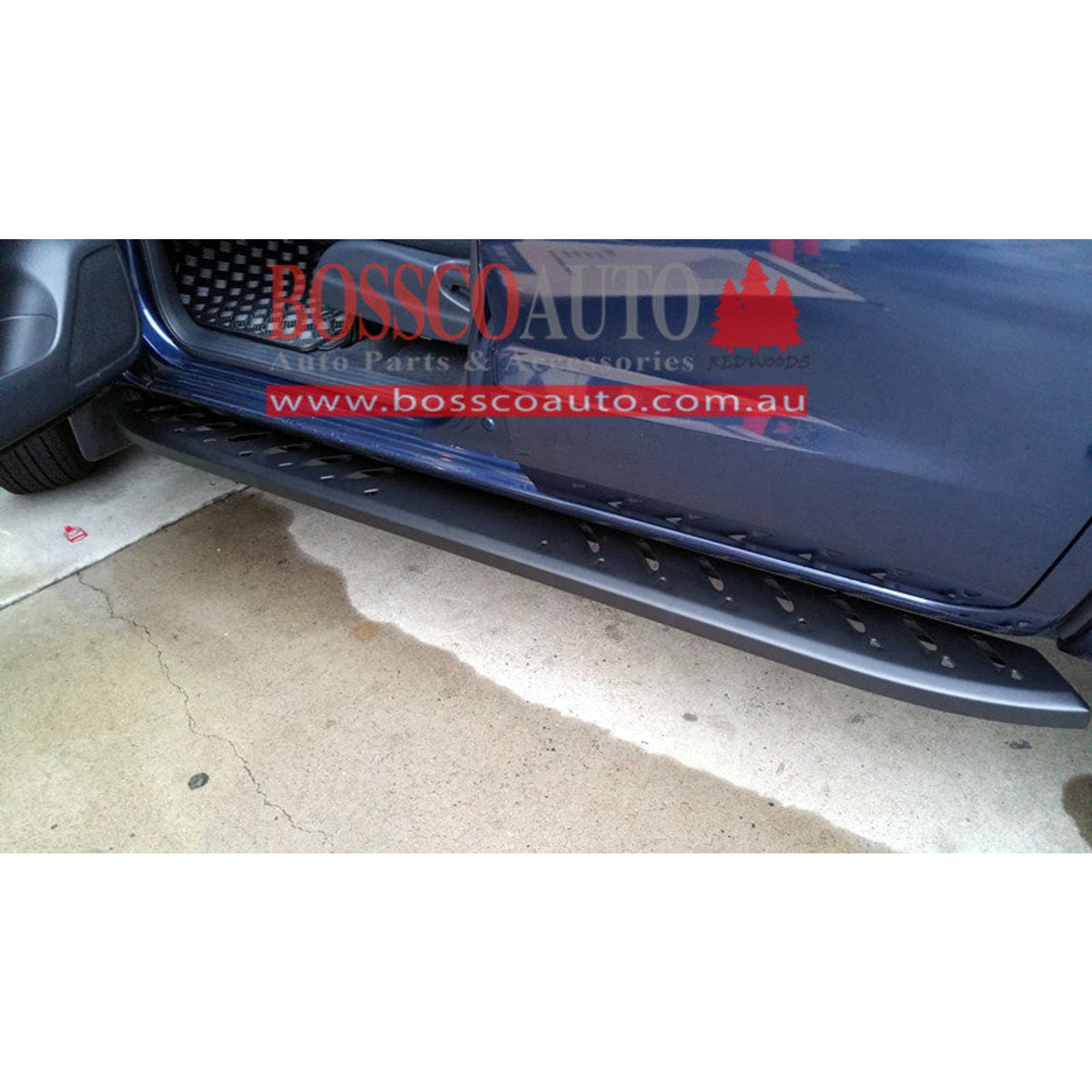 Black Steel Shark Side Steps suitable for Nissan Navara D23/NP300 2015-2020