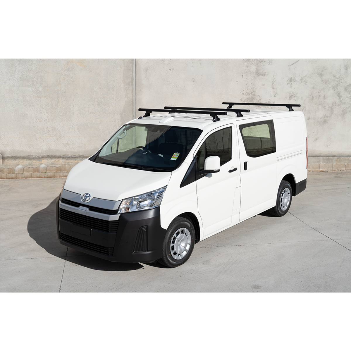 Set of 3 Black Heavy Duty Roof Racks Suitable for Toyota Hiace 2019-2026