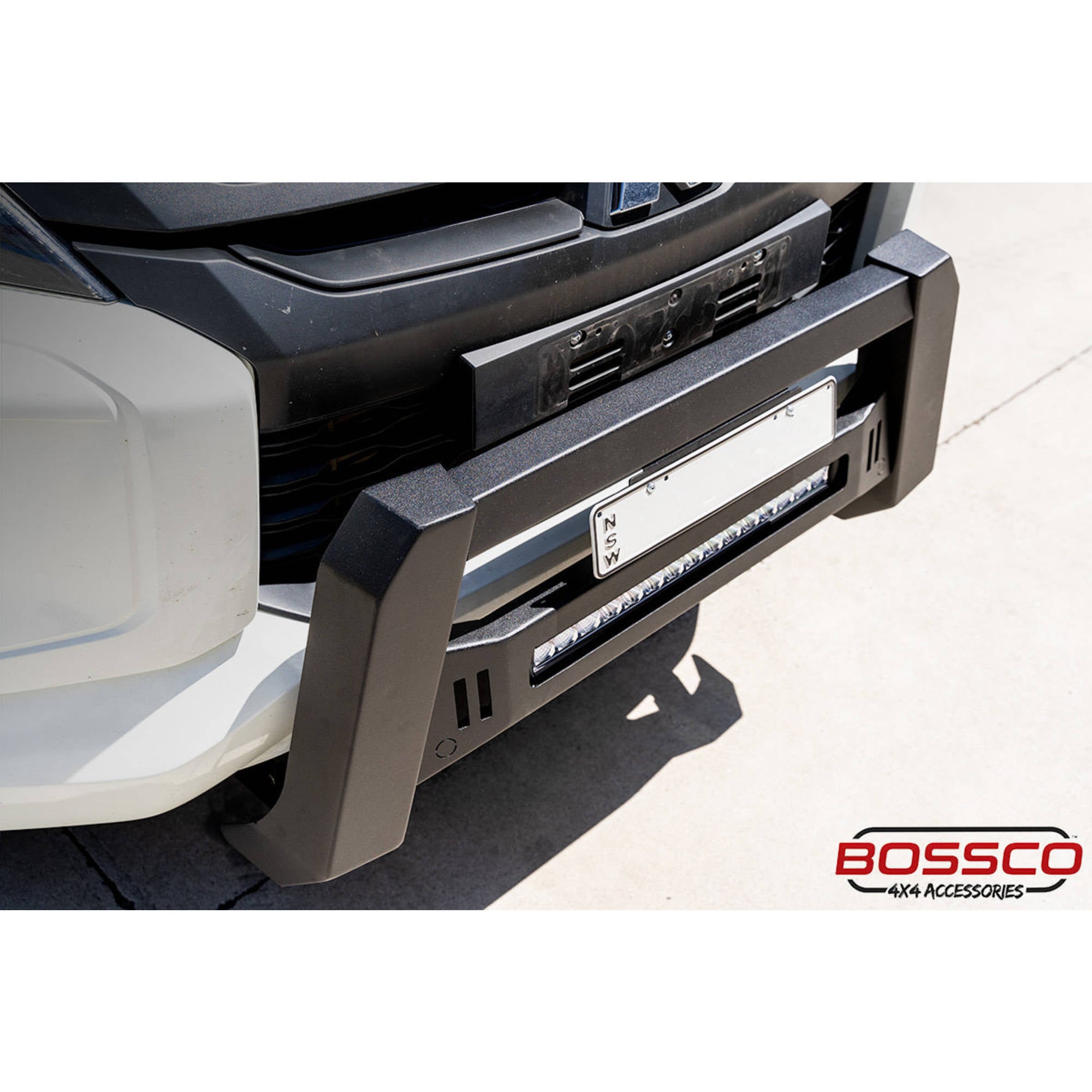 Matte Black Modular Nudge Bar with Integrated Light Bar Suitable For Mitsubishi Triton MR 2019-2023