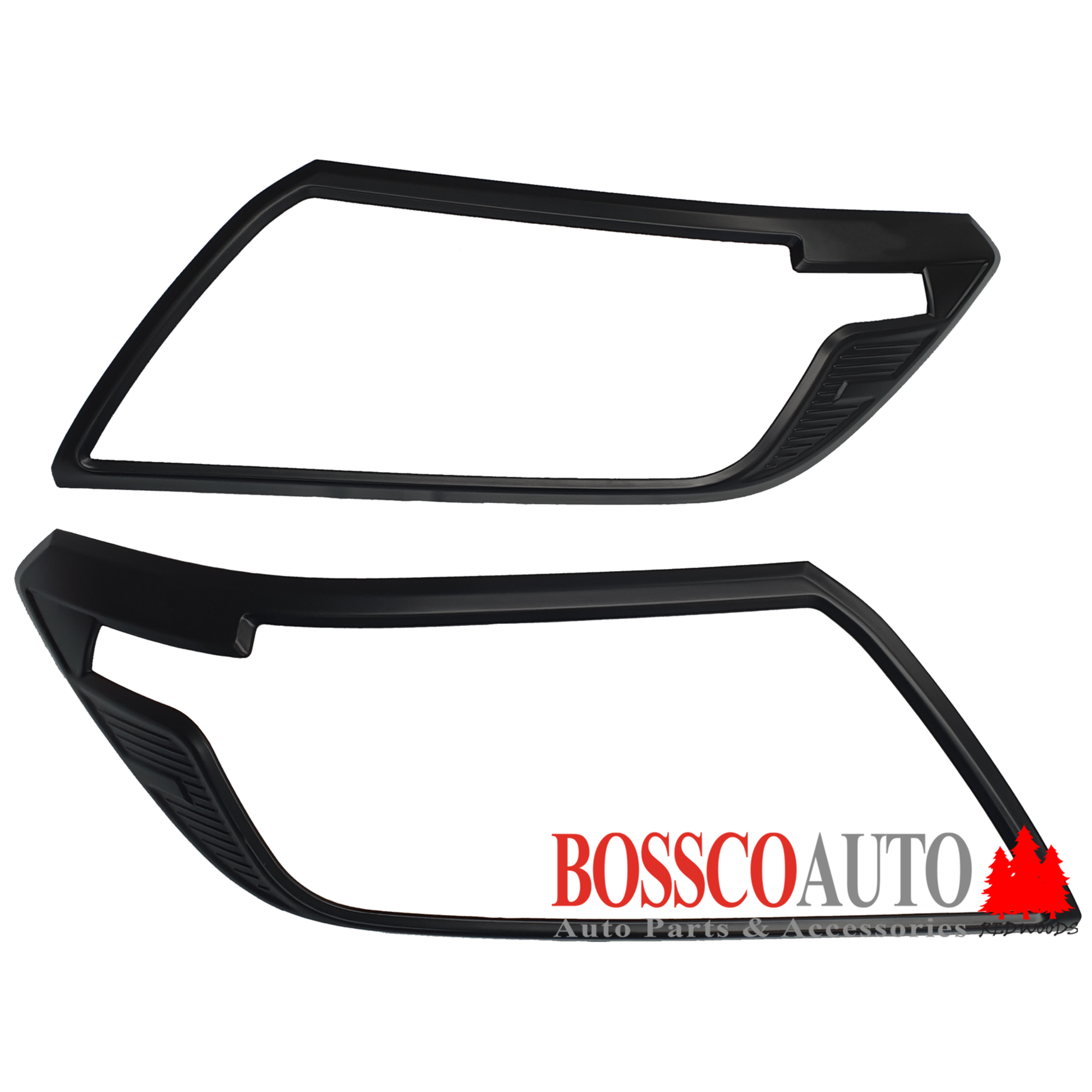 Front Black Headlight Head Light Trim Covers Suitable For Nissan Navara NP300 SL 2021 Facelift