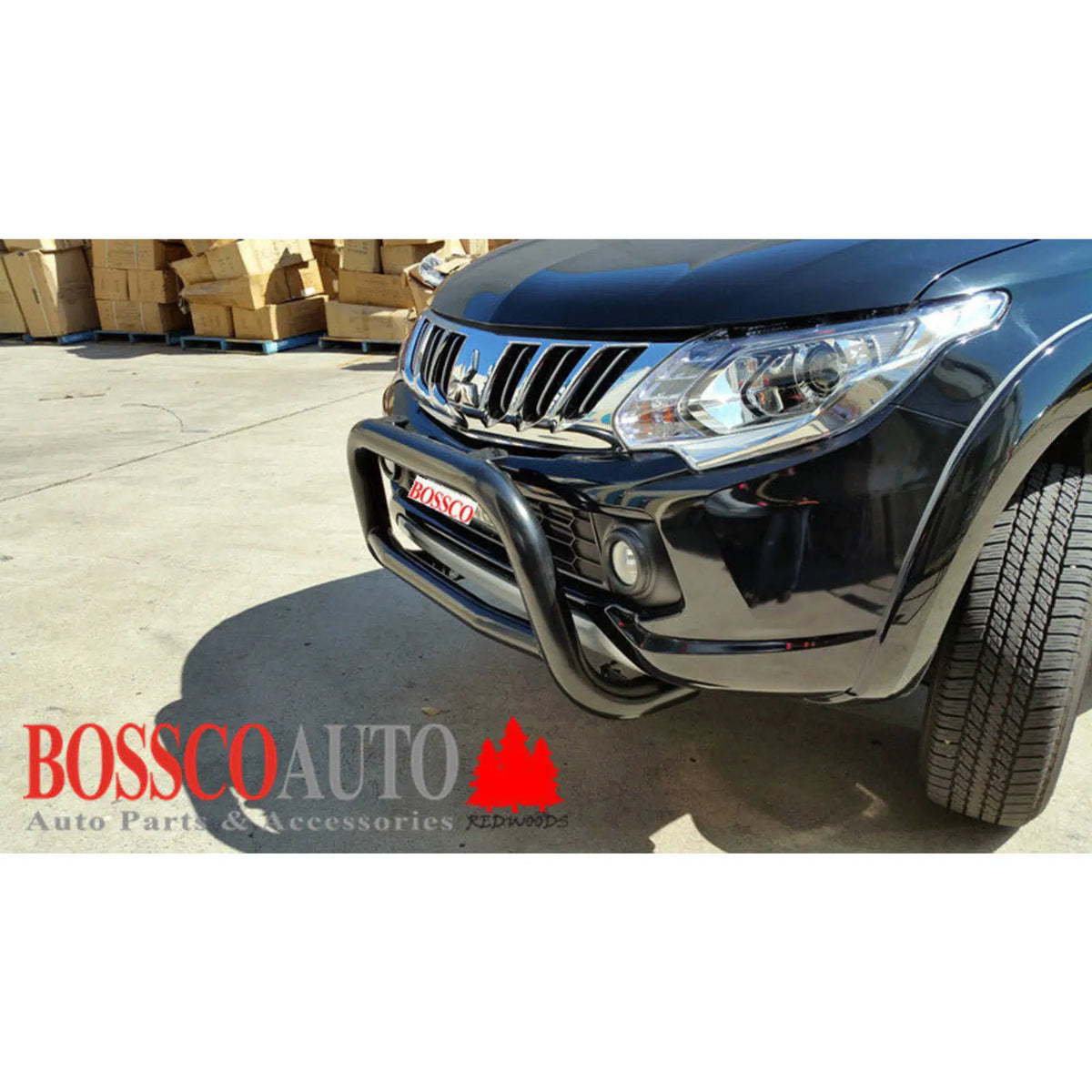 Black Nudge Bar for Mitsubishi Triton 2015-2019 | Factory Seconds Front Protection Bar