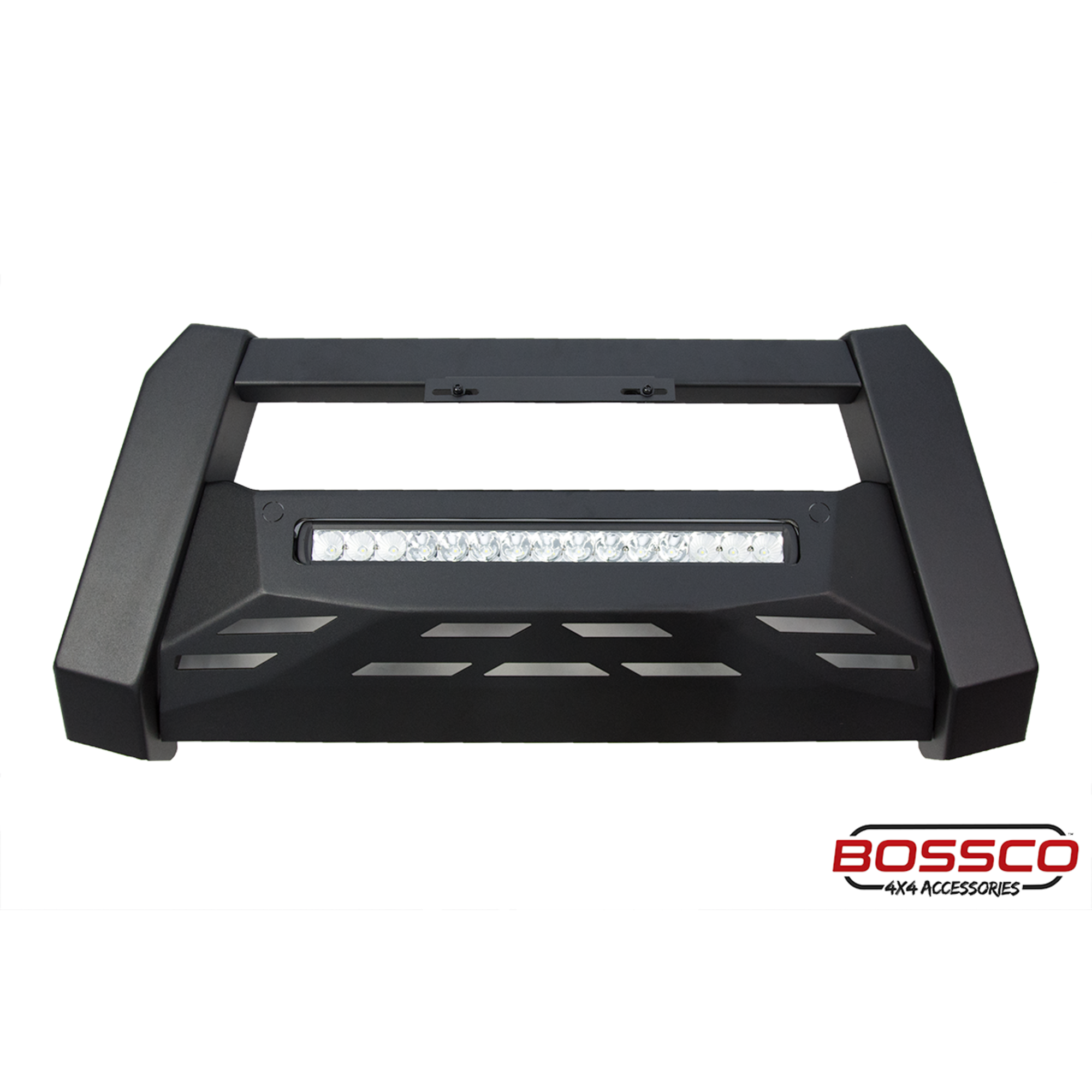 Triple Black Nudge Bar with Integrated Light Bar and Skid Plate suitable for Ford Ranger RAPTOR 2017-2022