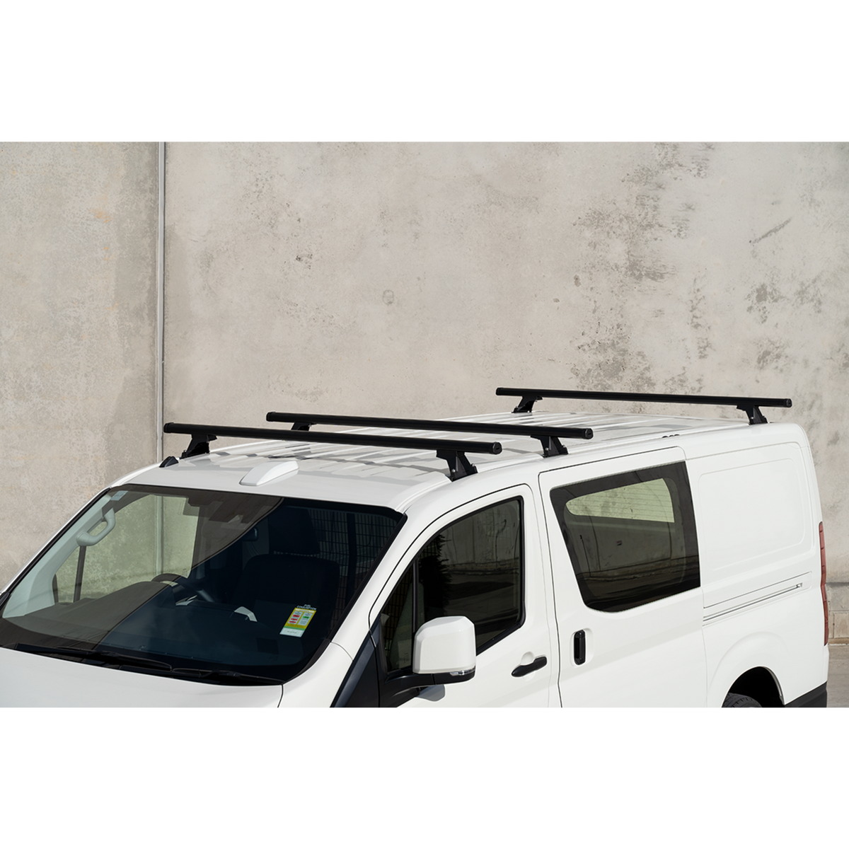 Set of 3 Black Heavy Duty Roof Racks Suitable for Toyota Hiace SLWB 2019-2026