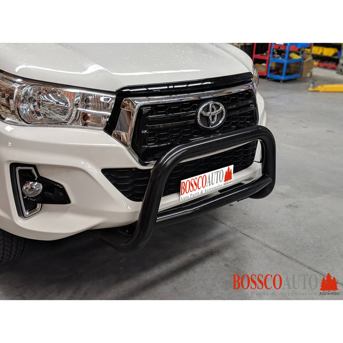 Black Low Nudge bar suitable for Toyota Hilux 2015-2019