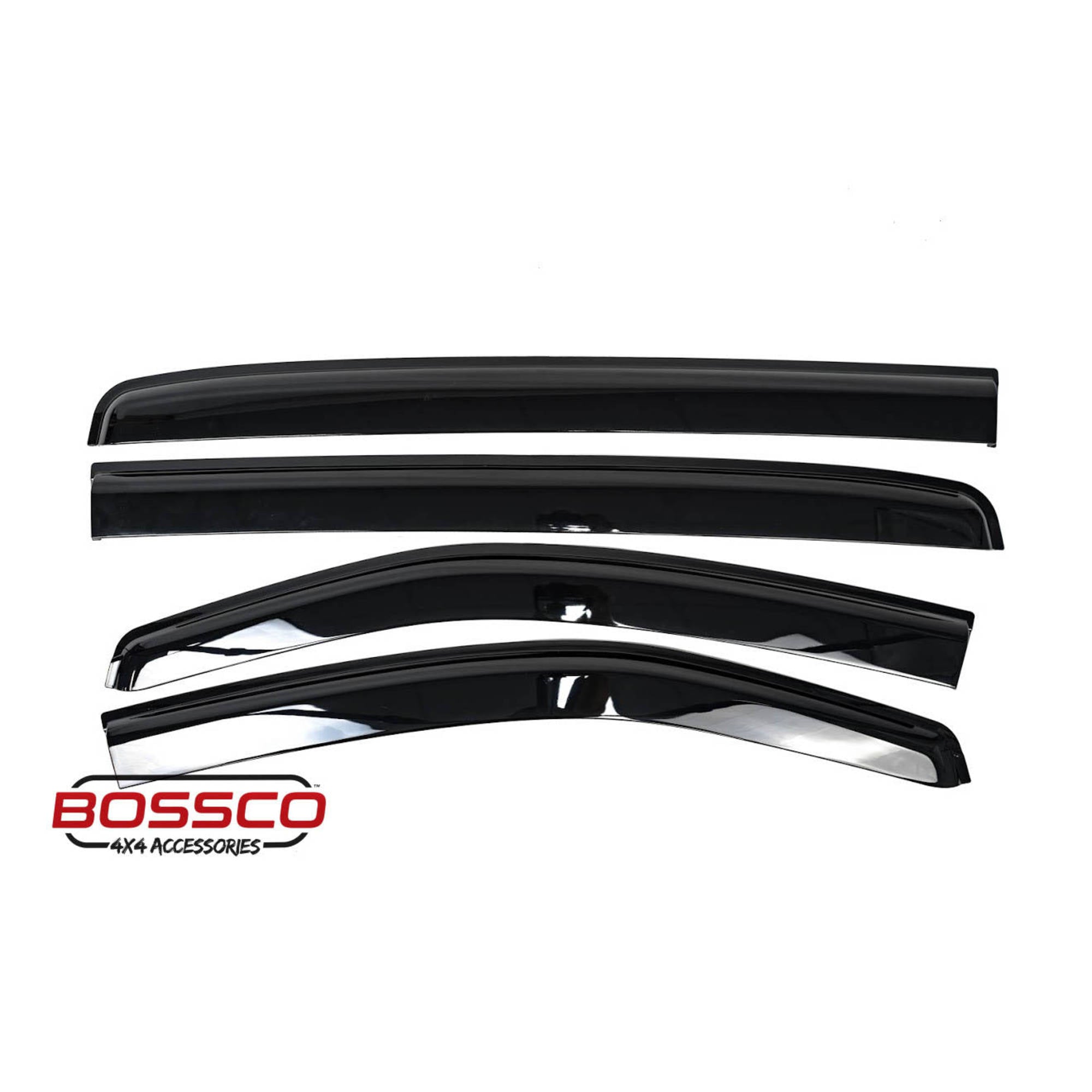 Slim Line Black Tinted Weather Shields suitable for Holden Colorado 7 (2012-2017), Holden Trailblazer (2016-2020), Isuzu MU-X (2012-2020)