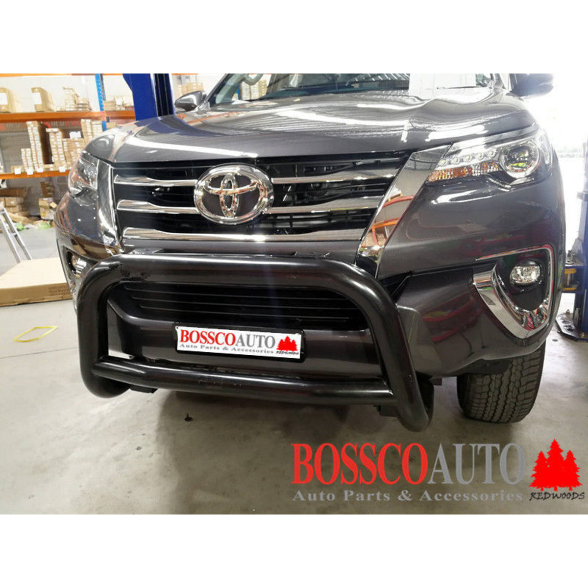 BLACK Nudge Bar Suitable for Toyota Fortuner 2015-2025