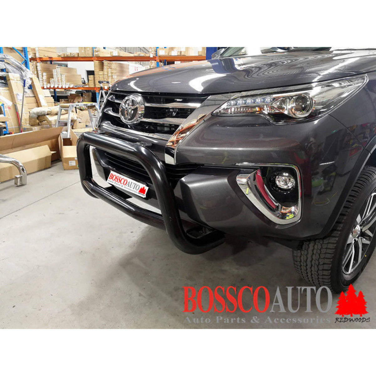BLACK Nudge Bar Suitable for Toyota Fortuner 2015-2025