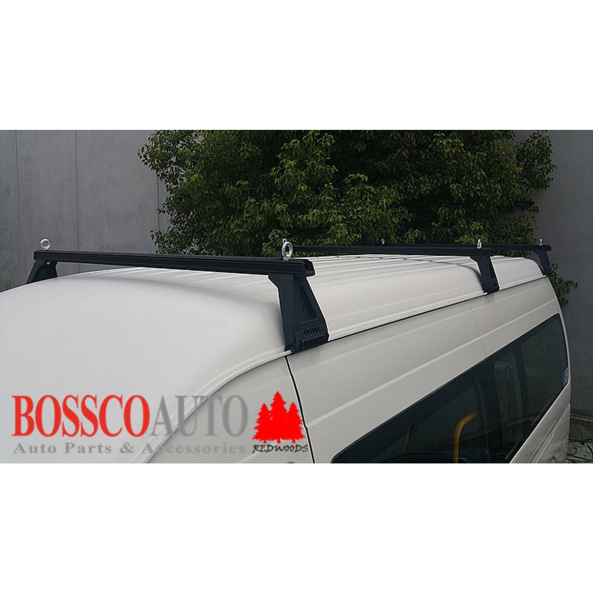 Set of 3 Black Heavy Duty Roof Racks Suitable for Toyota Hiace Commuter Bus SLWB 2005-2019