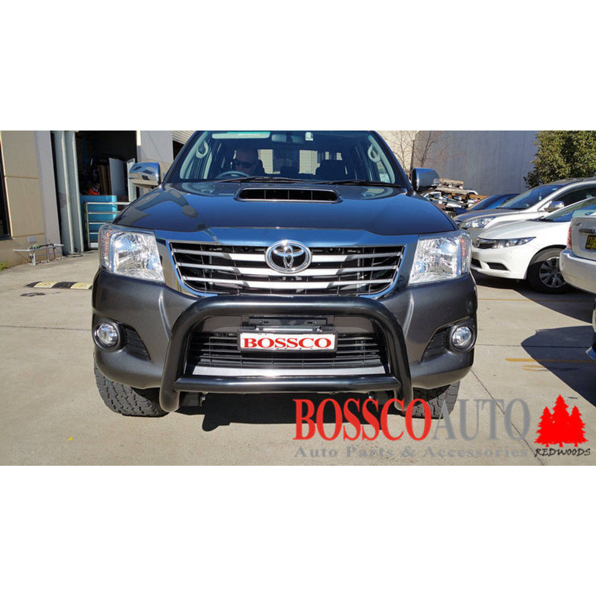 Black Low Nudge bar suitable for Toyota Hilux 2005-2015