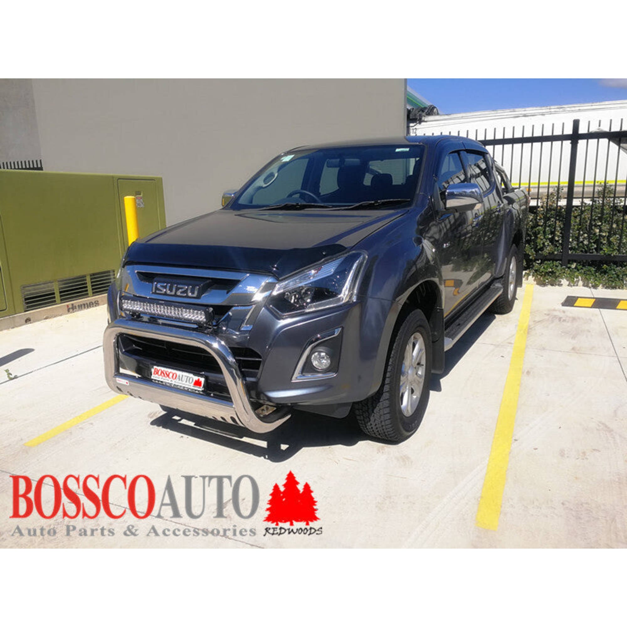 Stainless Steel Nudge Bar with Skid Plate suitable for Isuzu D-Max 2012-2019