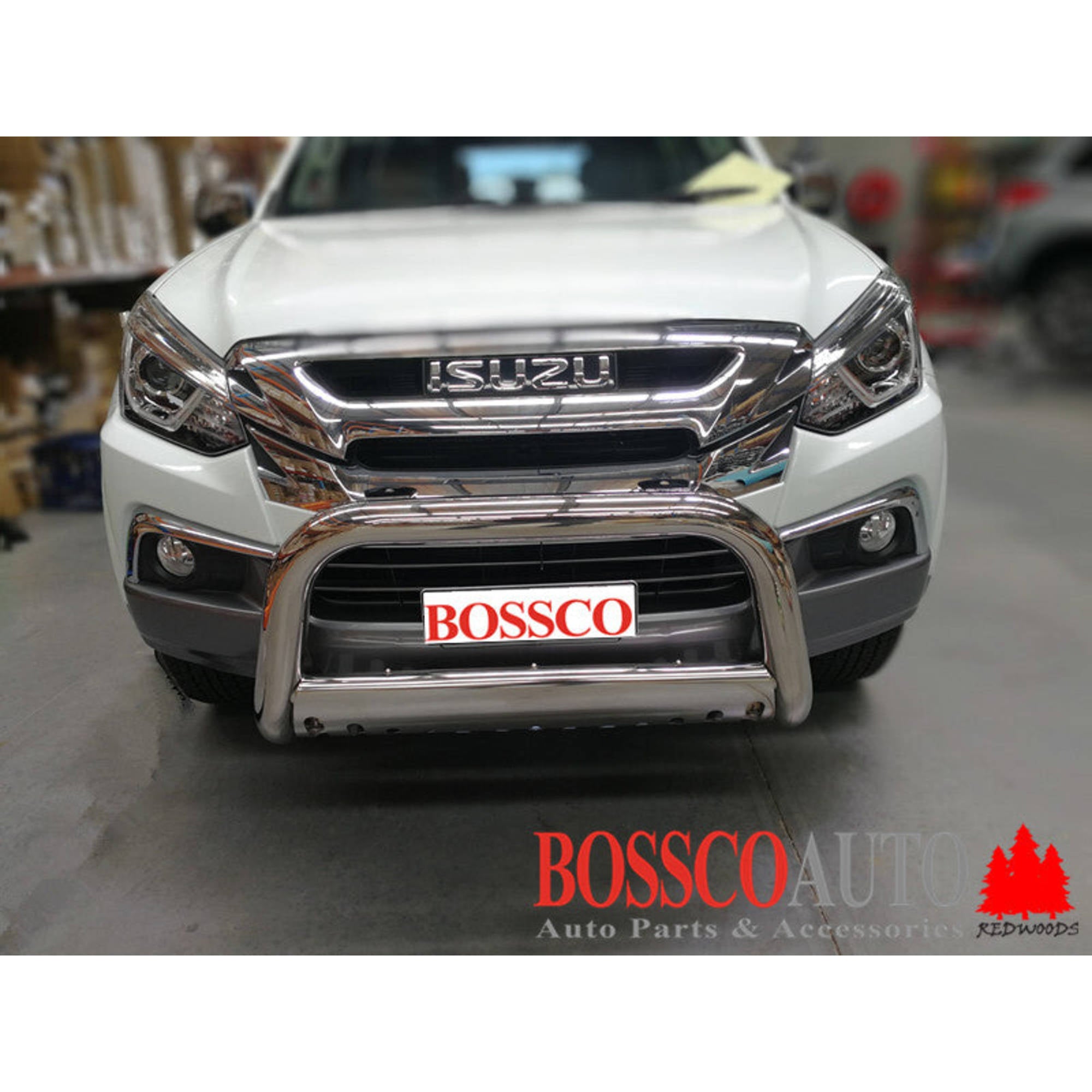 Stainless Steel Nudge Bar with Skid Plate suitable for Isuzu D-Max 2012-2019