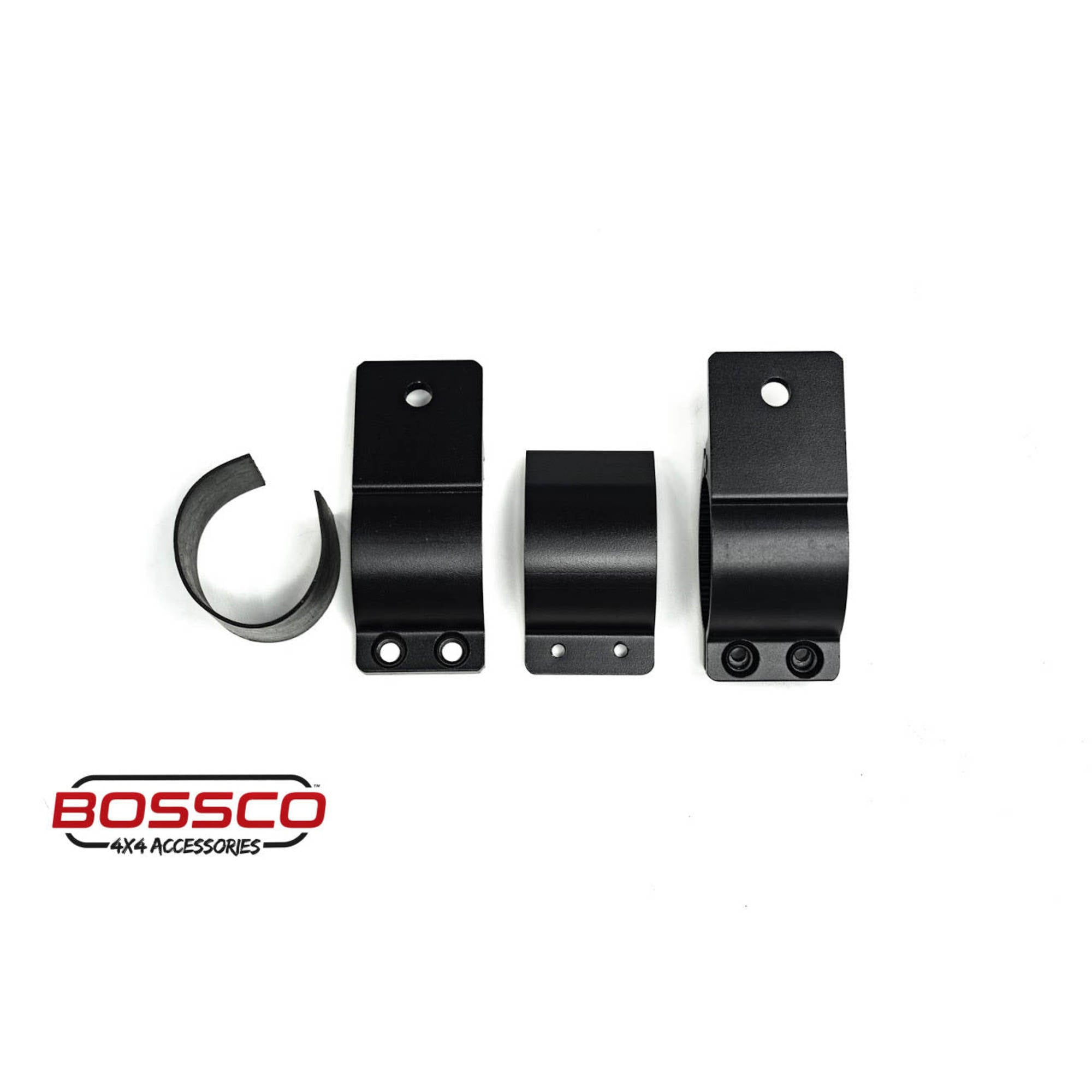 2" (48-53mm) LED Light | Aerial | UHF Antenna Clamp Bracket - BLACK