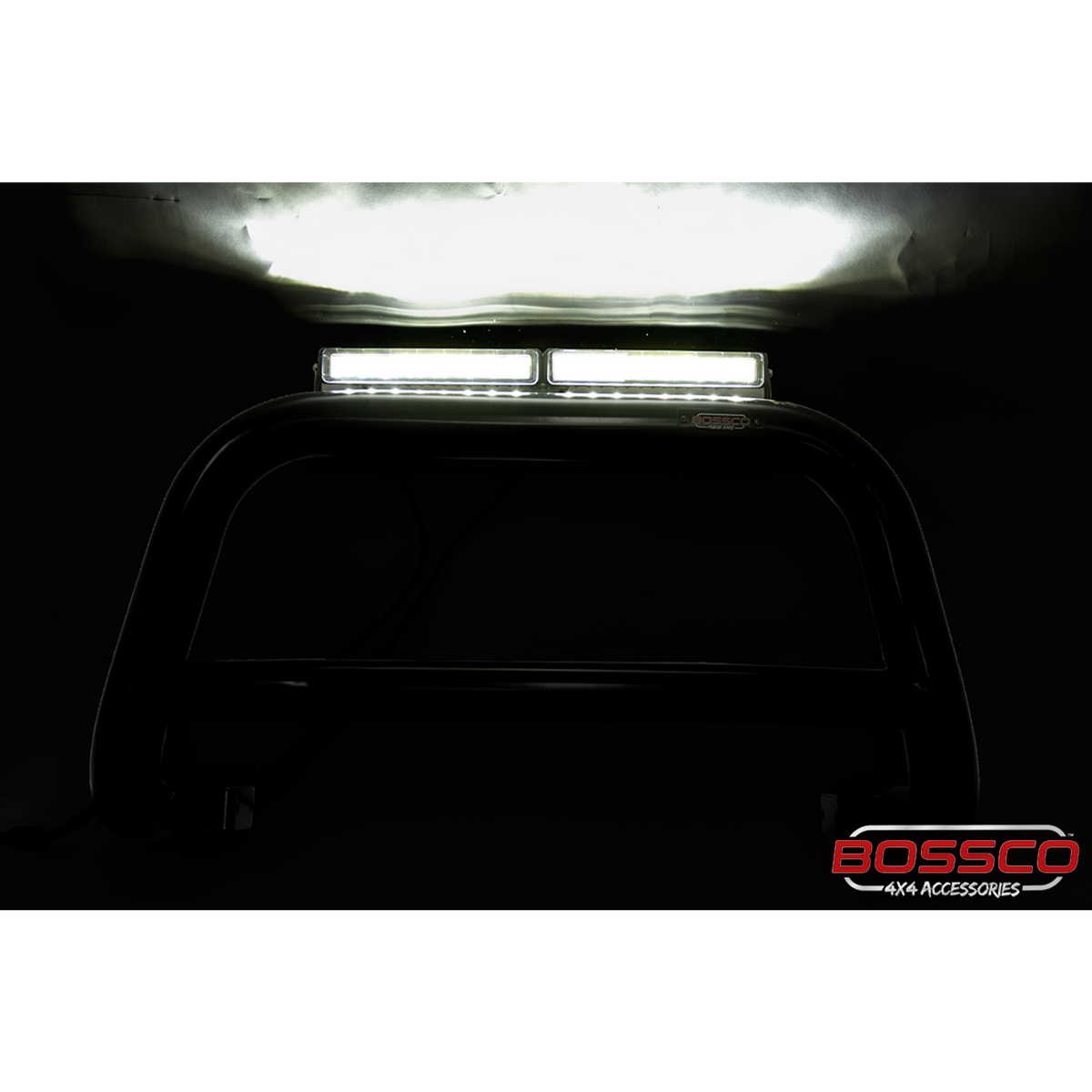 Black Nudge bar suitable for Toyota Hilux 2015-2019 w/ 20" Modular Single Row LED Light Bar