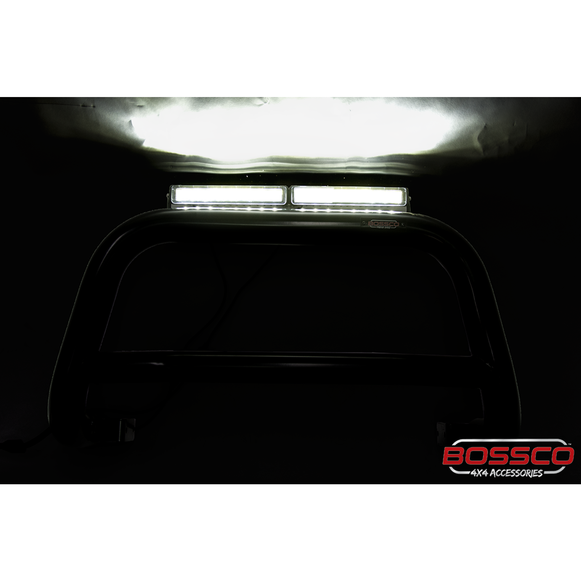 Black Nudge Bar Suitable for Isuzu MU-X 2012 - 2020 w/ 20" Modular Single Row LED Light Bar