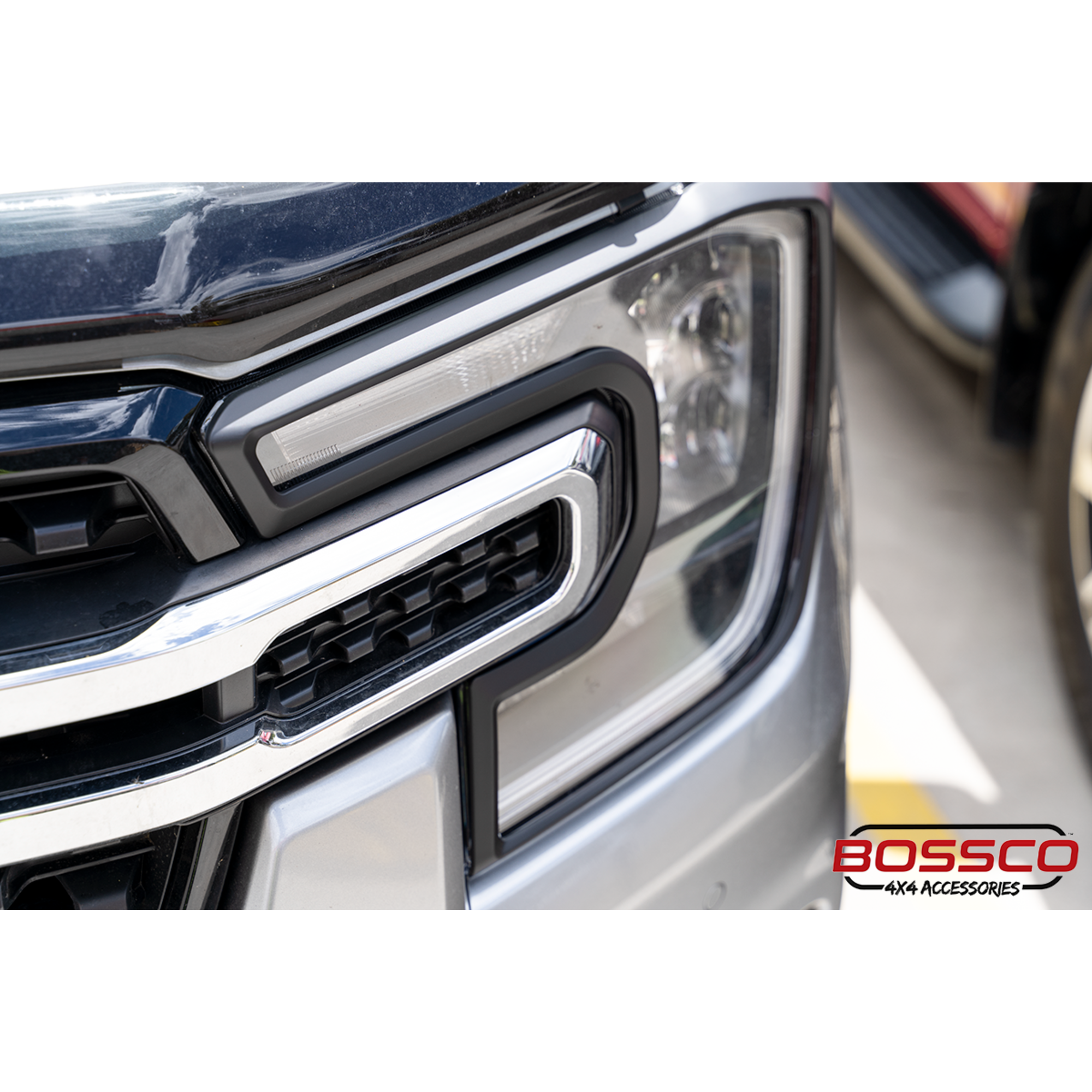 Front Black Headlight Head Light Trim Covers Suitable For NEXT GEN Ford Ranger XLT Sport Wildtrak Raptor 2022-2025