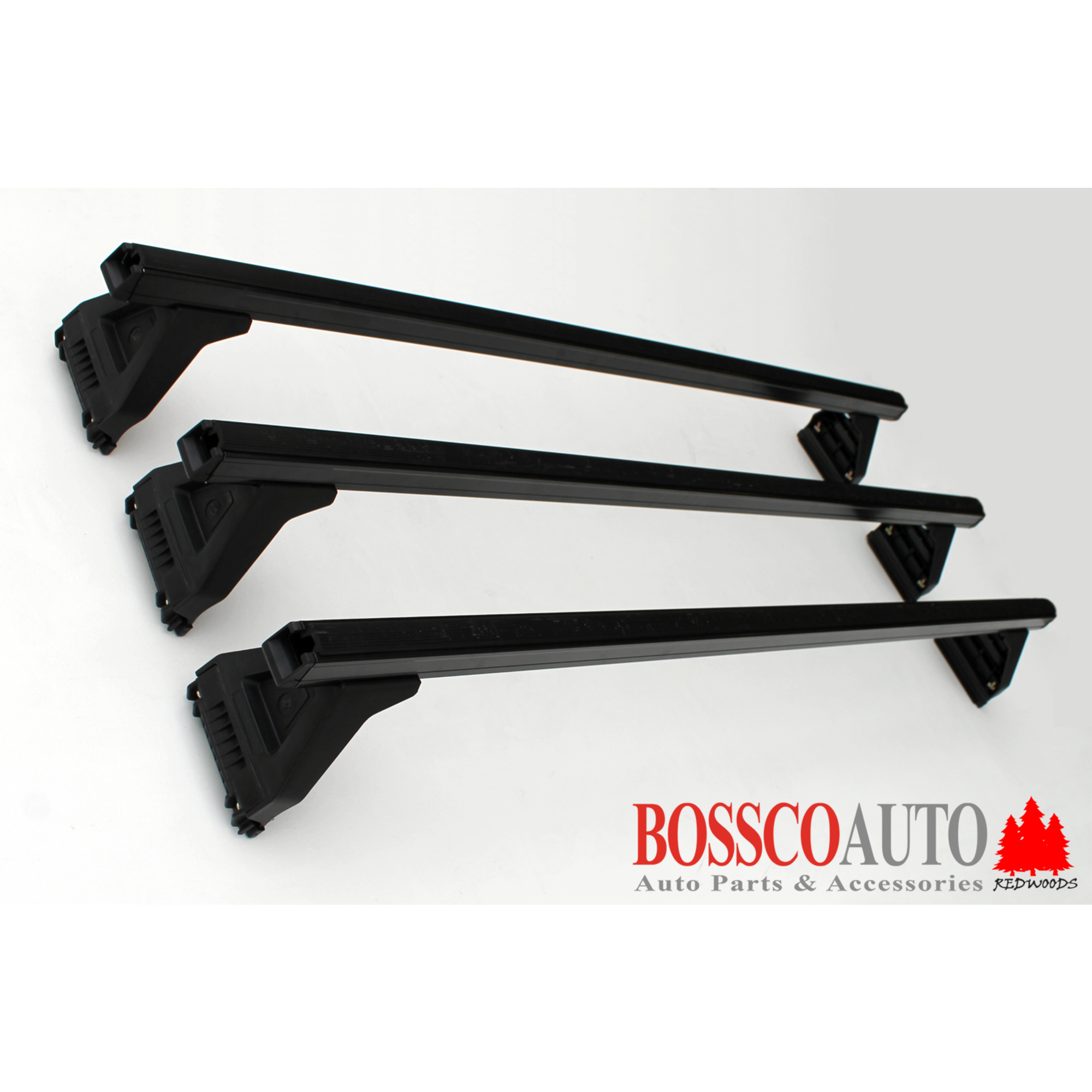 Black Heavy Duty Roof Racks For Gutter Rail Mount Vehicles