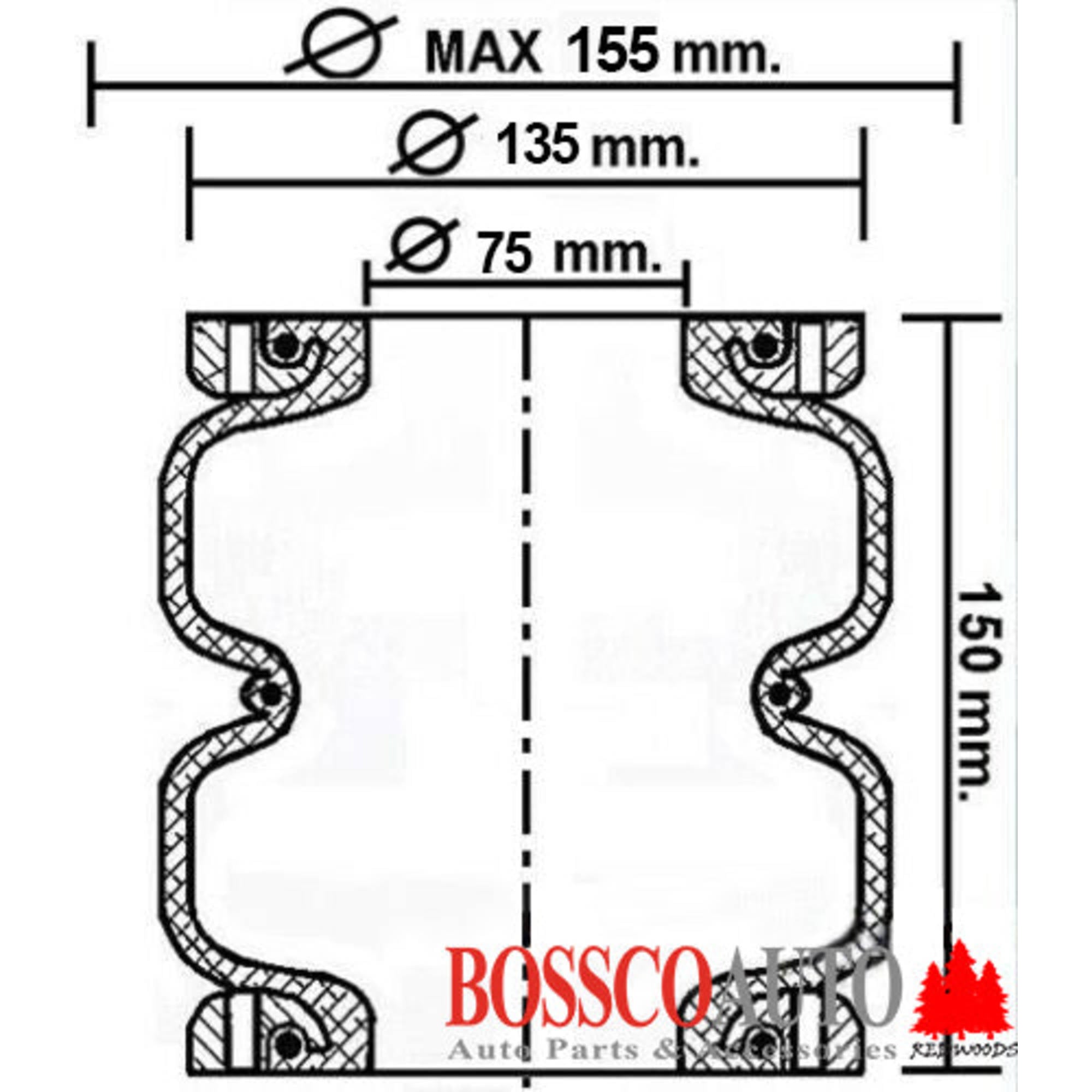 BOSS Air Bag Suspension Load Assist Kit Suitable For Mitsubishi Triton 4x4 MQ 16+