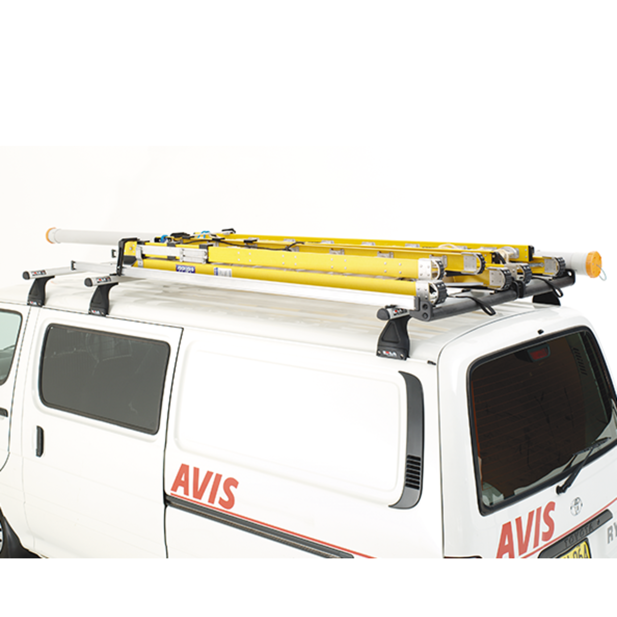2.6m Ladder Rails | Ladder Rack System For Toyota Hiace Heavy Duty Roof Rack Systems - Step Ladder/A Frame Ladder