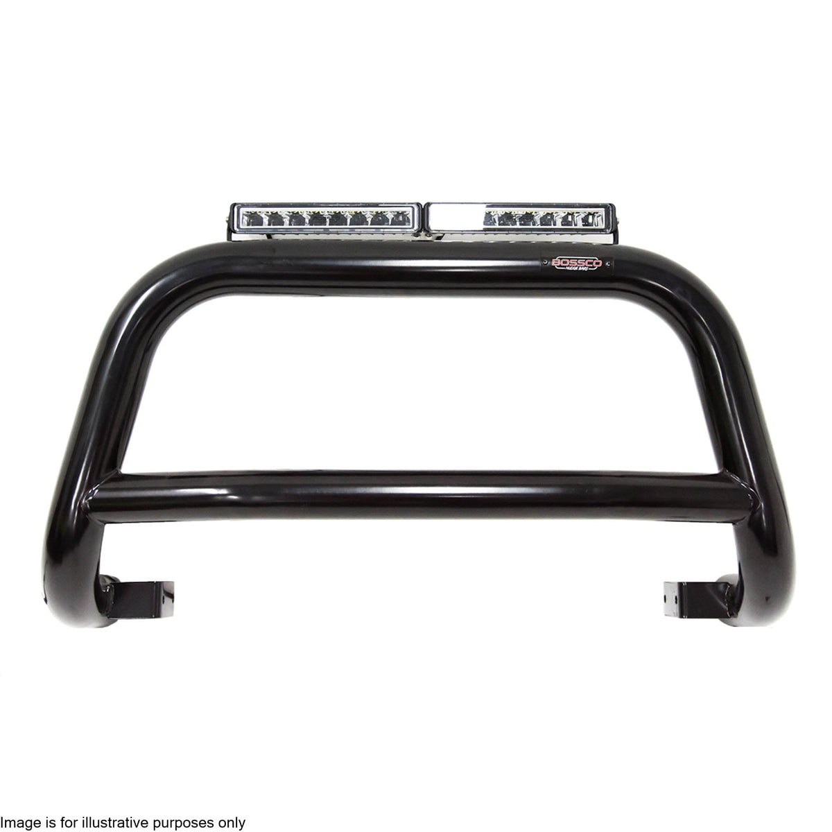 BLACK Nudge Bar Suitable for Toyota Fortuner 2015-2024 w/ 20" Modular Single Row LED Light Bar