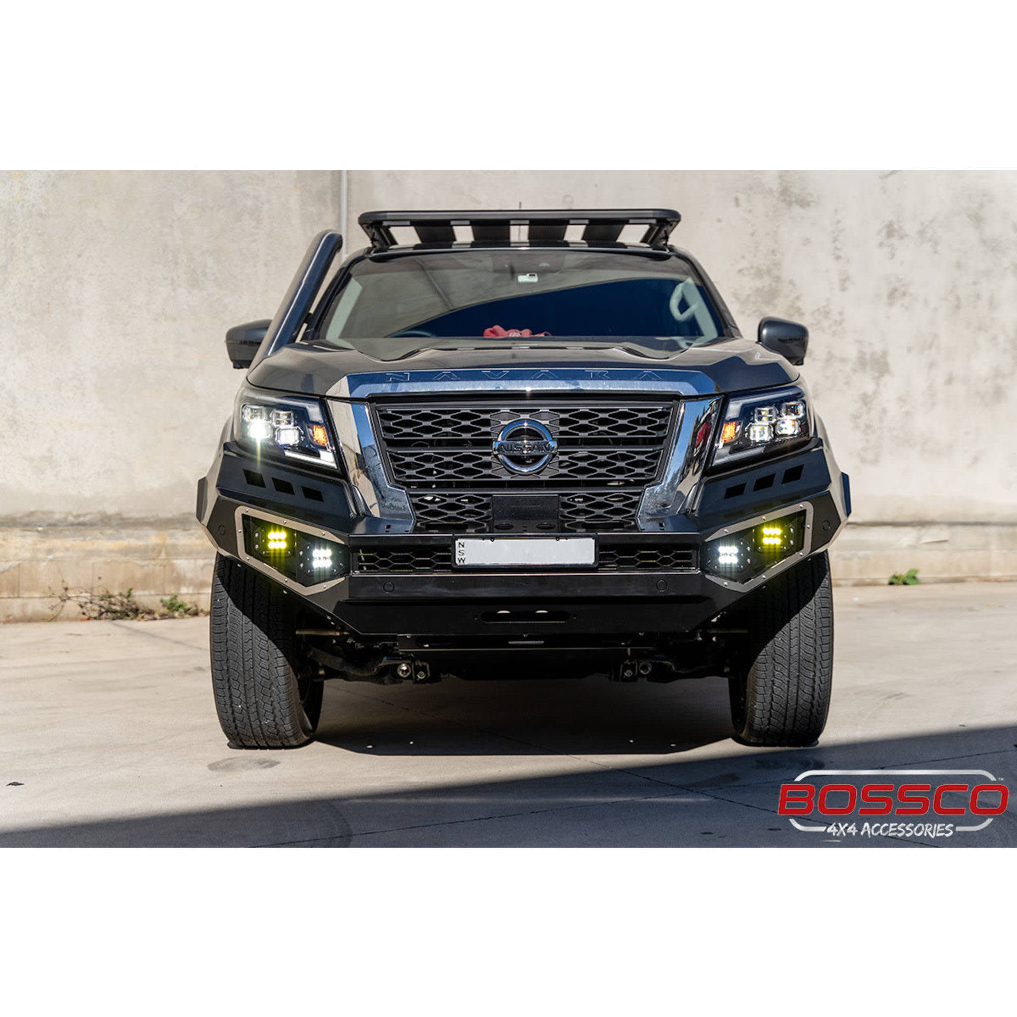 Monster No Loop Full Bumper Replacement Bull Bar Bullbar Suitable For Nissan Navara NP300 D23 2021-2025