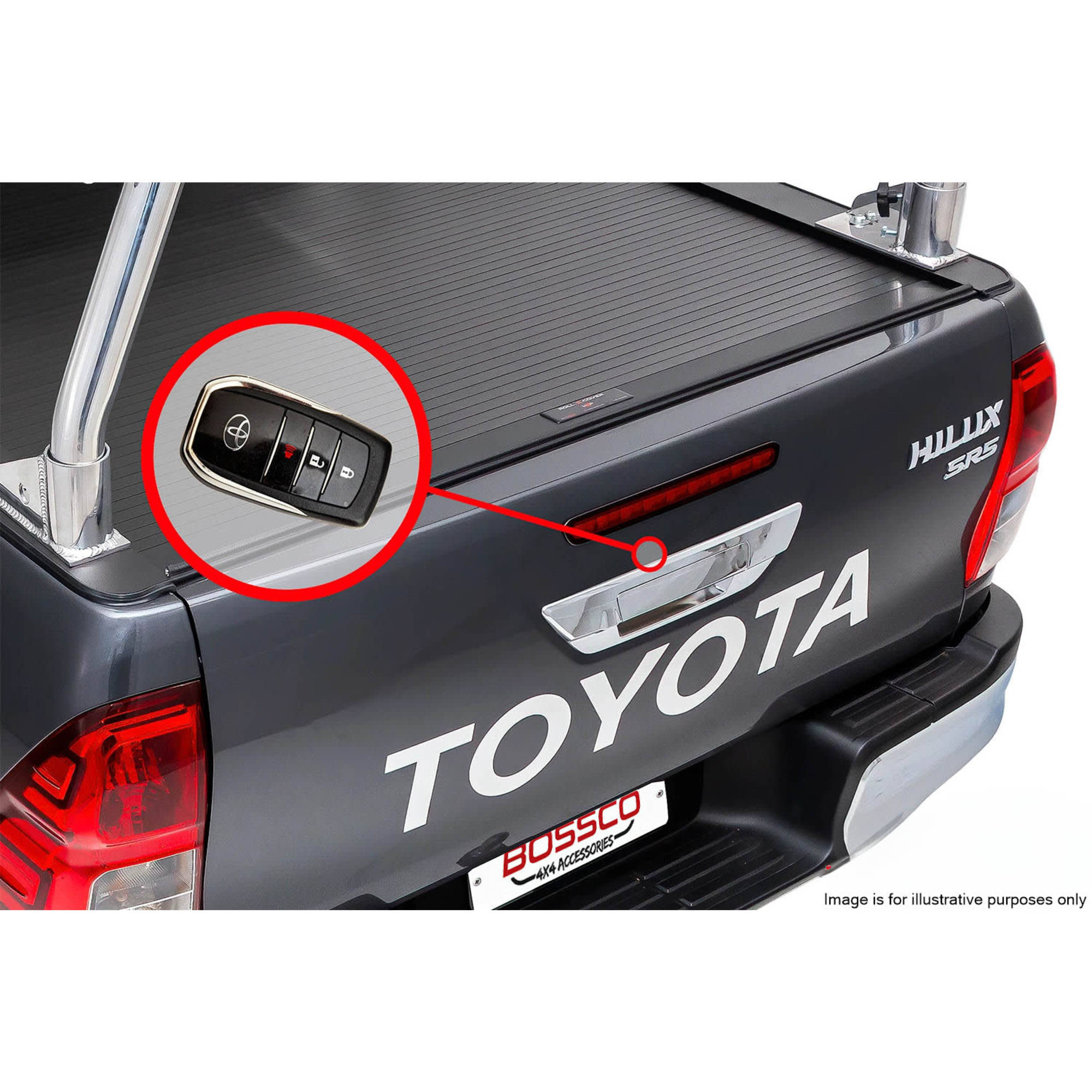 Tailgate Central Locking Kit For Toyota Hilux Revo 2016-2024 (With No Tailgate Key Hole)