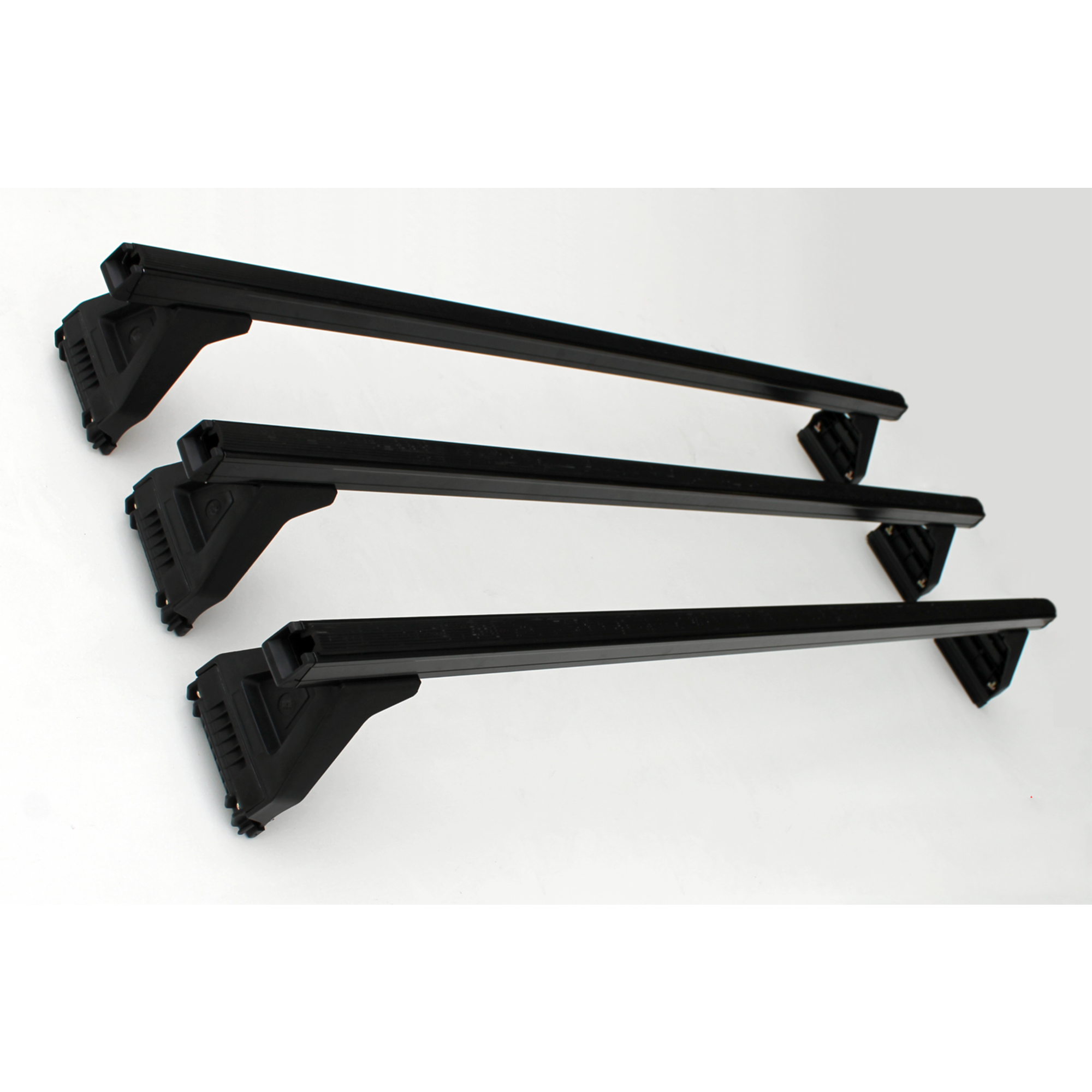 6"x70" (1780mm) Black Heavy Duty Square H Roof Rack (Set of 3)