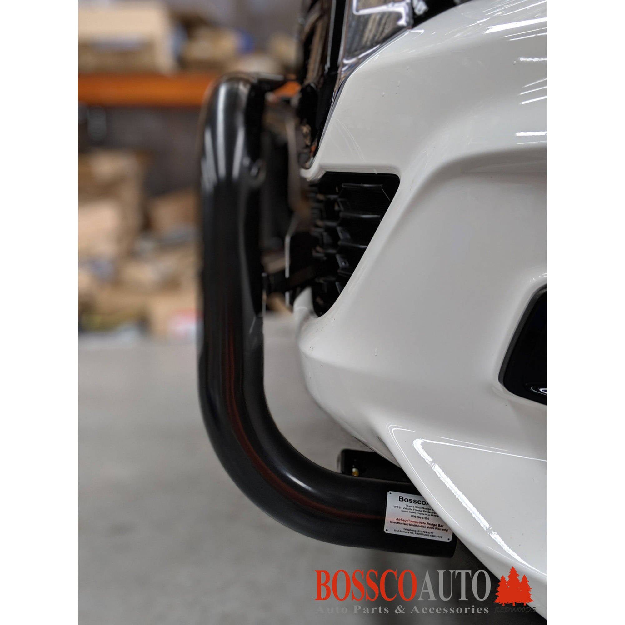 Black Low Nudge bar suitable for Toyota Hilux 2015-2020