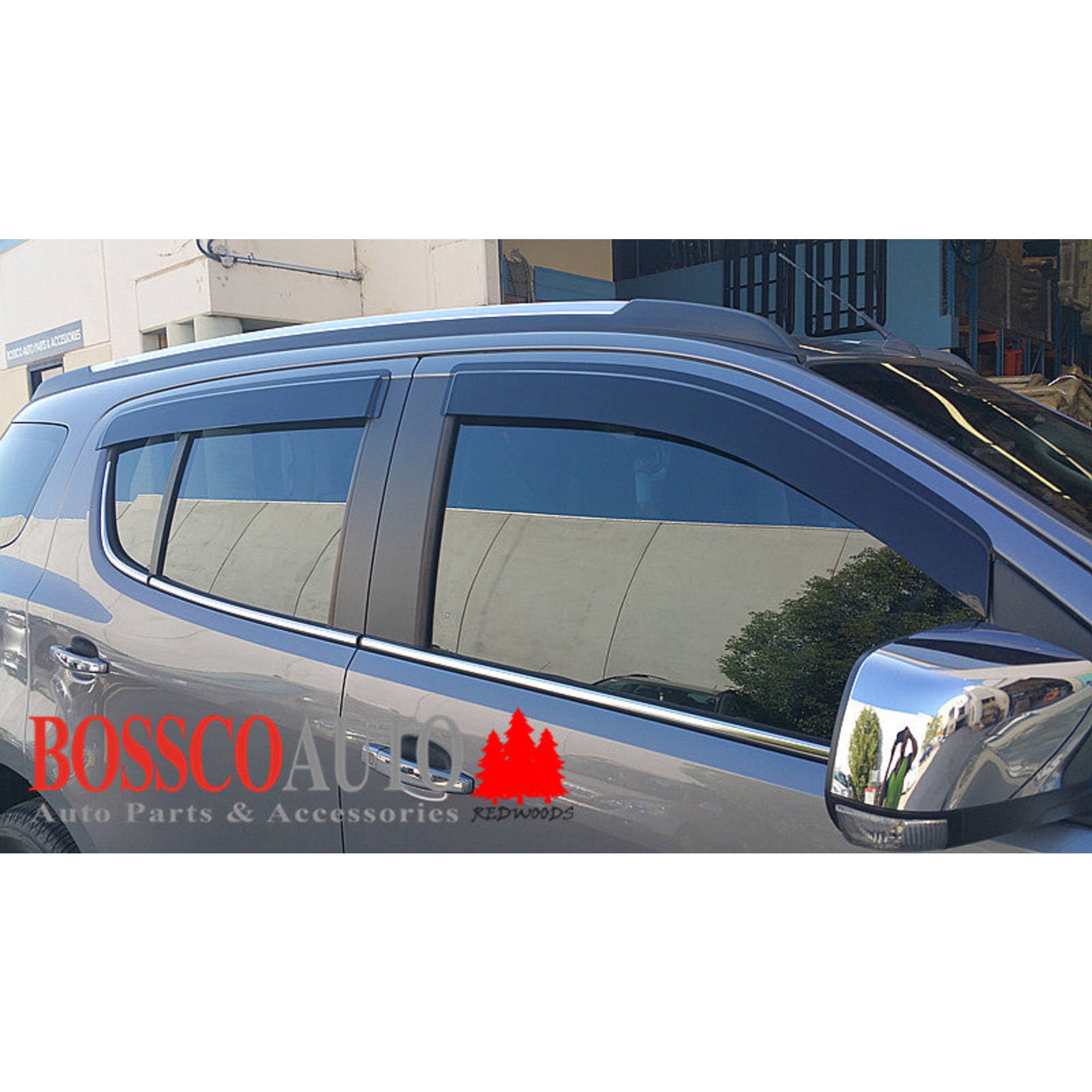 Black Tinted Slim Line Weathershields for Holden Trailblazer 2016-2020